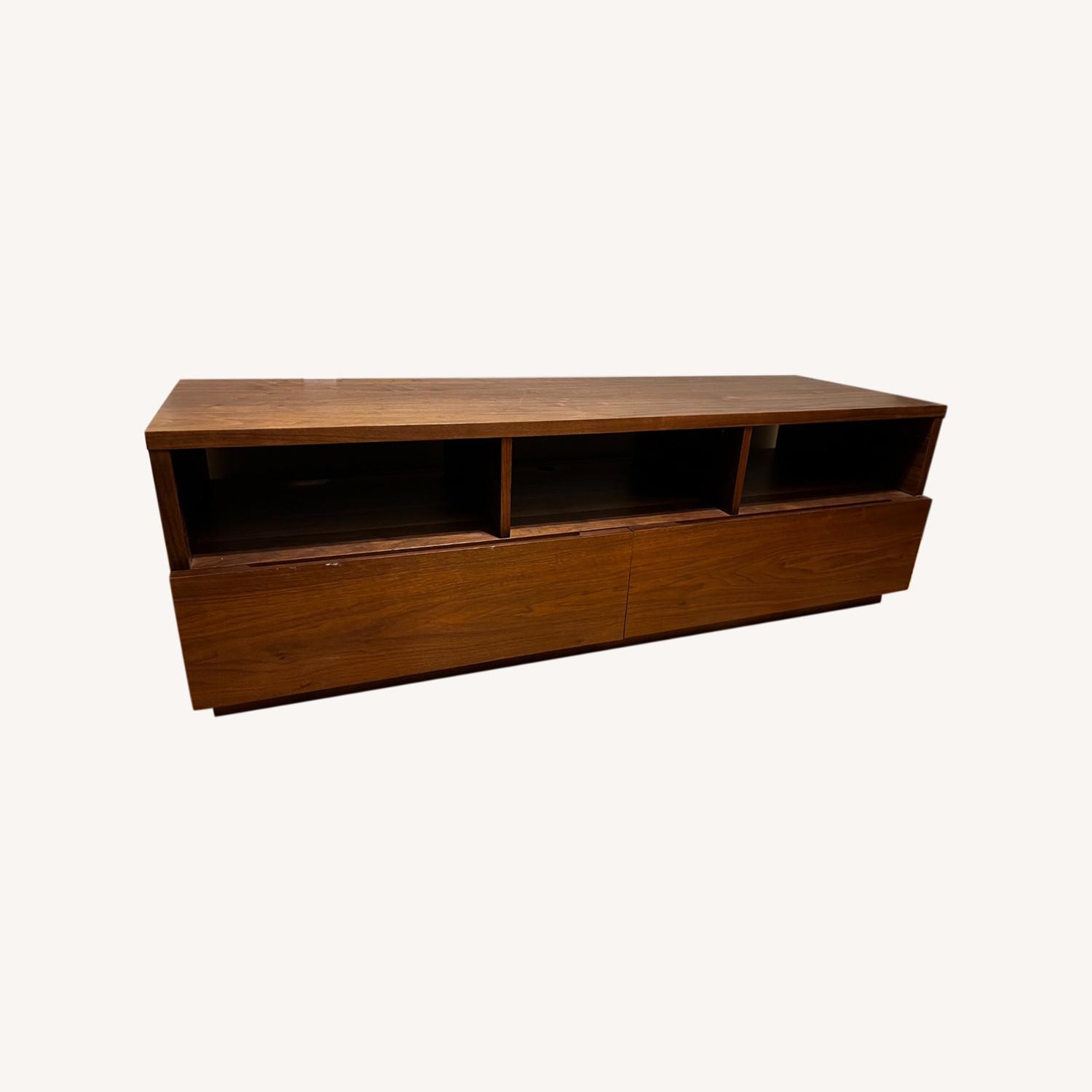 CB2 Chill Walnut Media Console AptDeco