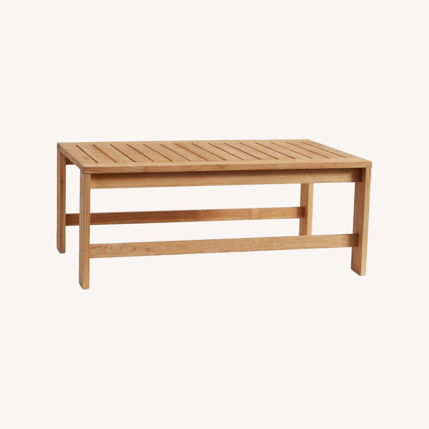 Pottery Barn Malibu FSC Teak Coffee Table AptDeco