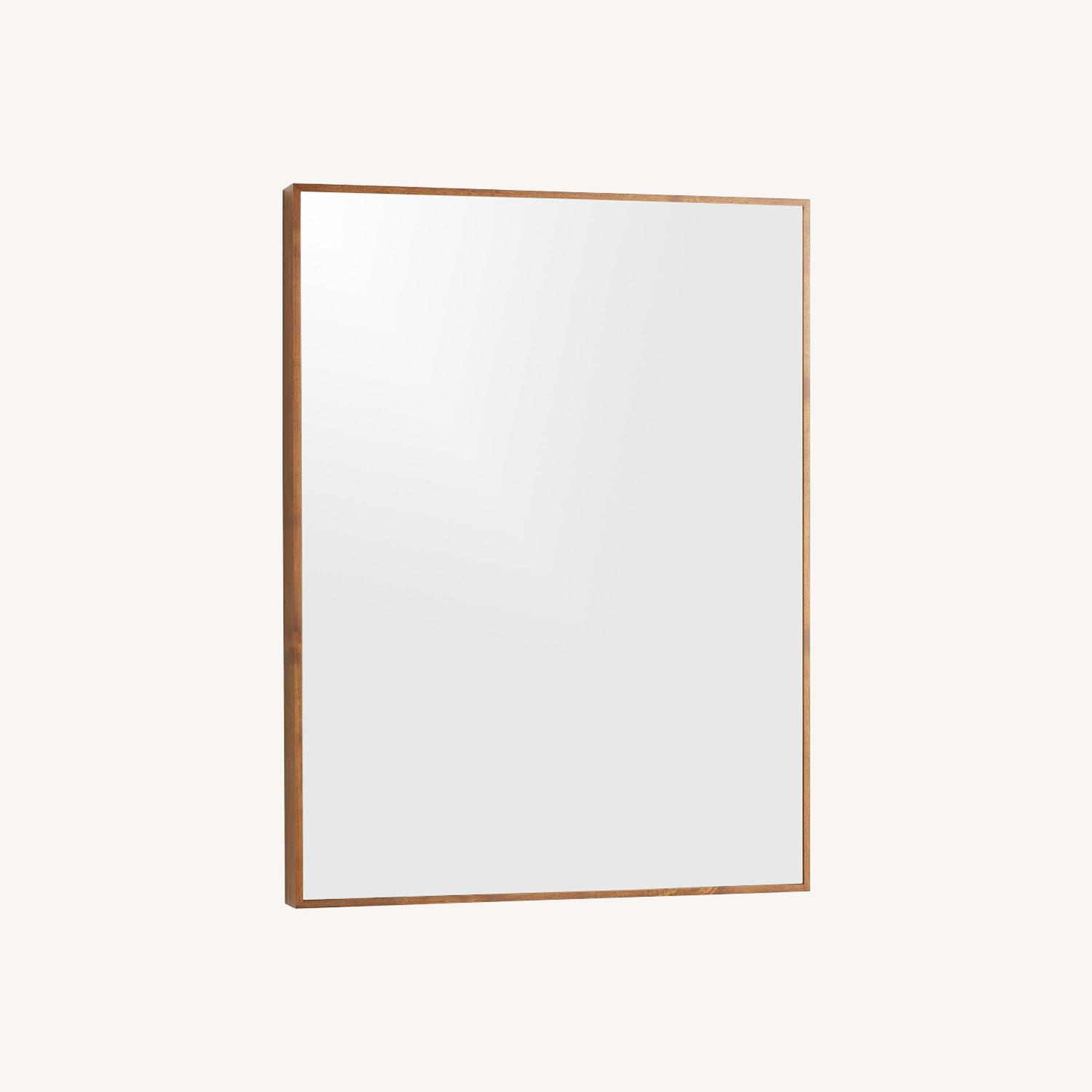 Pottery Barn Fenwick RectangularWall Mirror,Walnut - image-0
