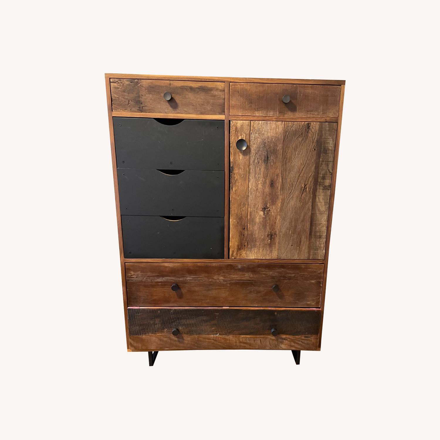 Crate and Barrell Atwood Wood Tall Dresser AptDeco