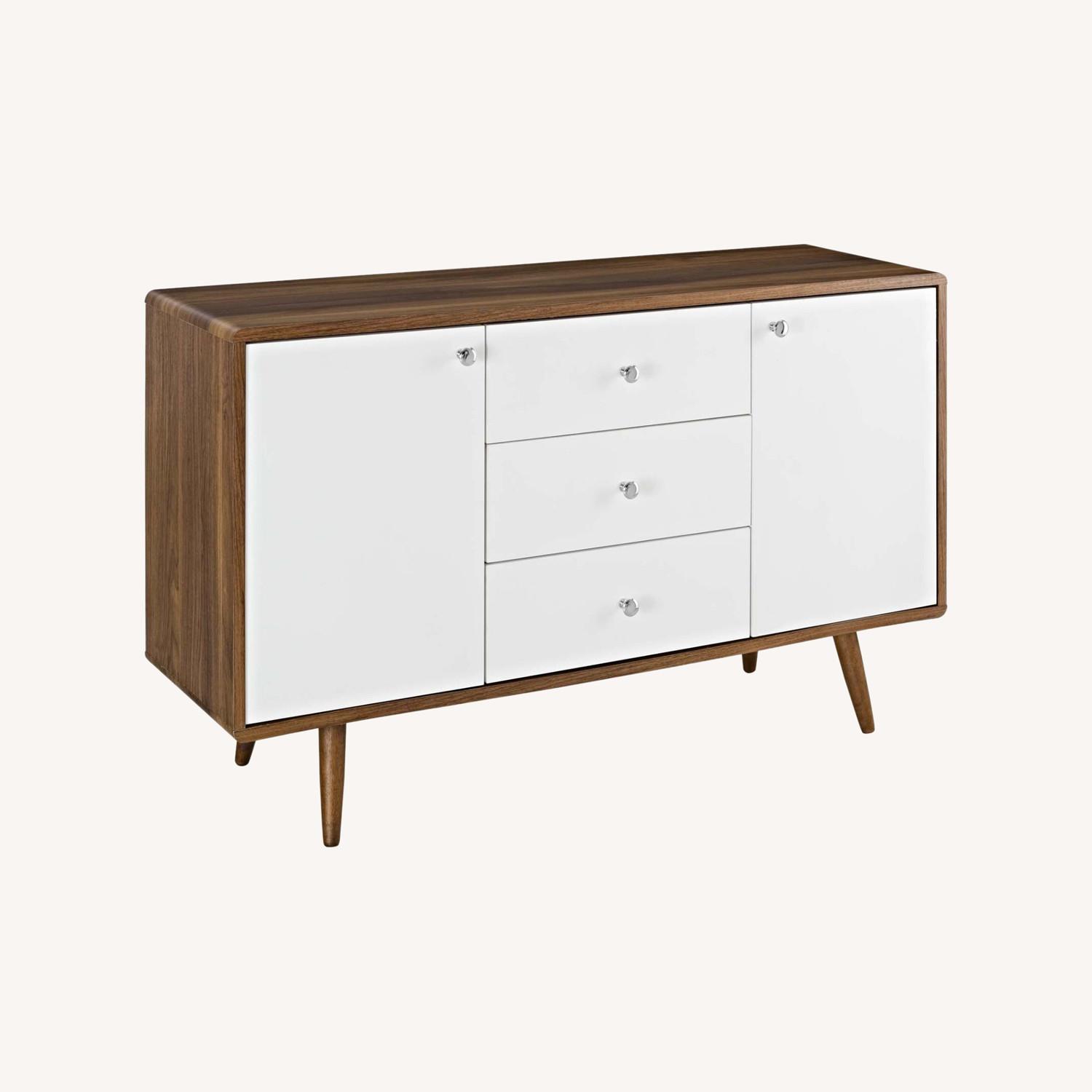 Modway Sideboard In Walnut & White Finish - image-8