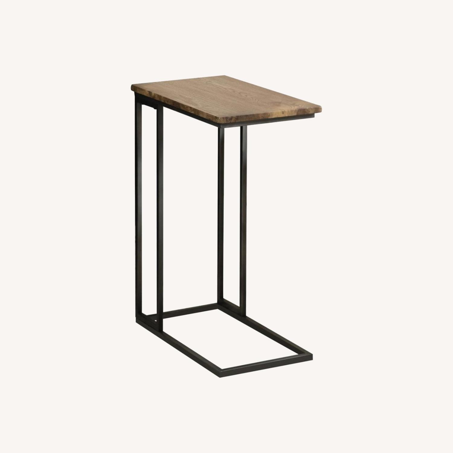 Coaster Snack Table In Antique Brown & Gunmetal - image-4