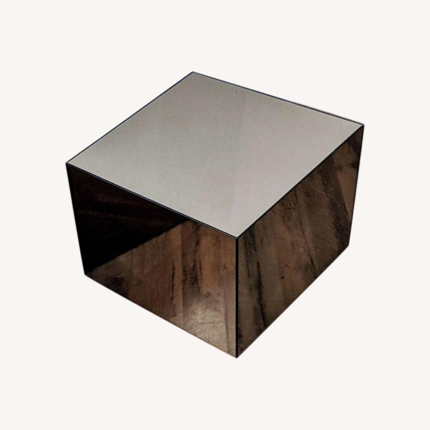 Pair of CB2 City Slicker Mirror Side Tables AptDeco