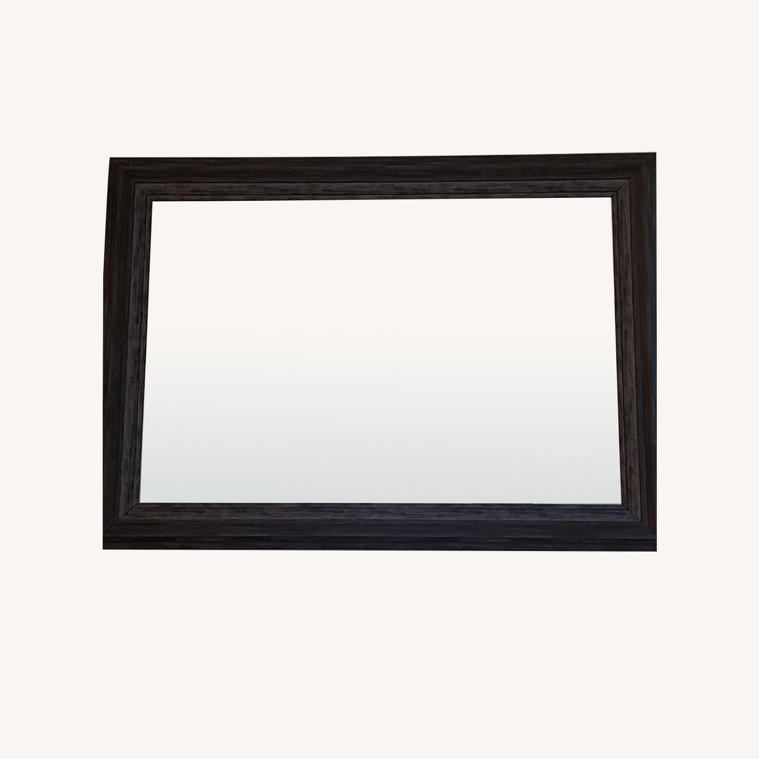 Furniture of America Grey Wood Wall Mirror AptDeco