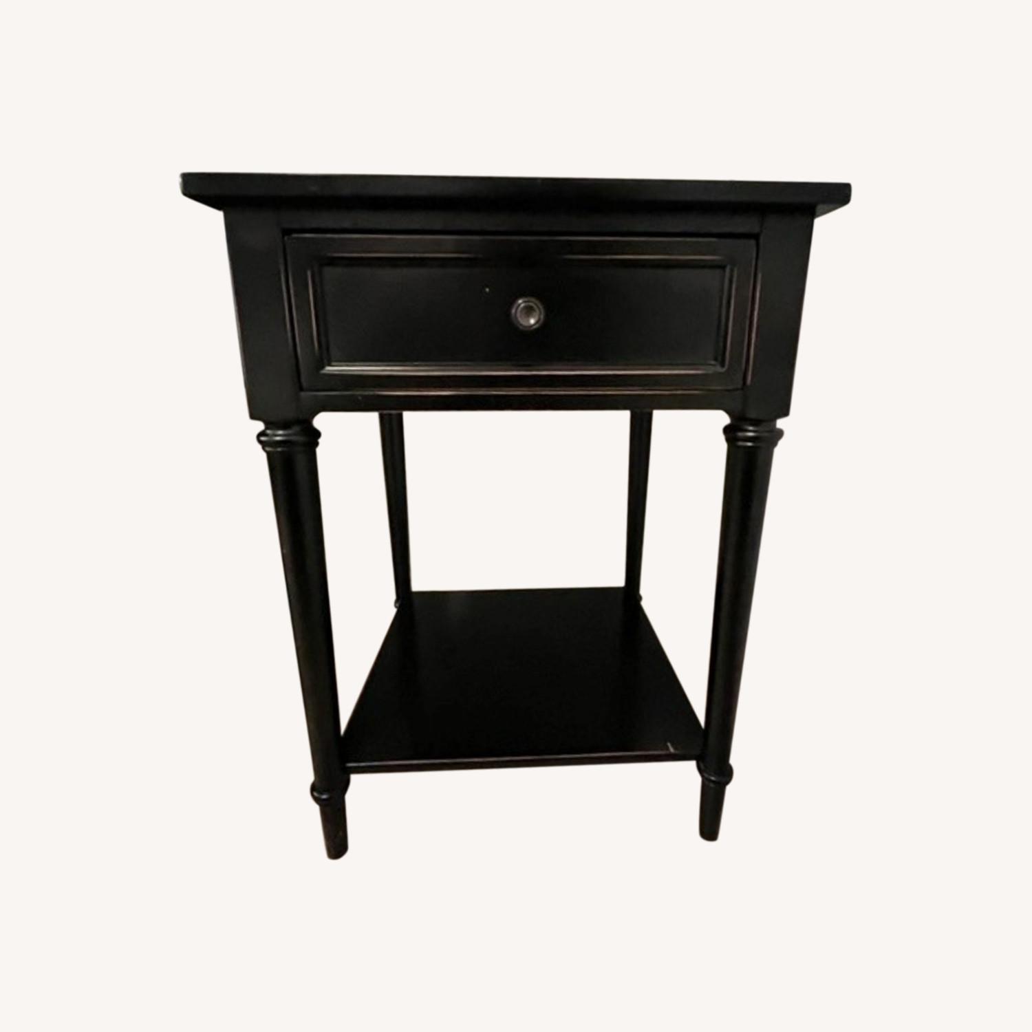 Crate and Barrel Black Nightstands AptDeco