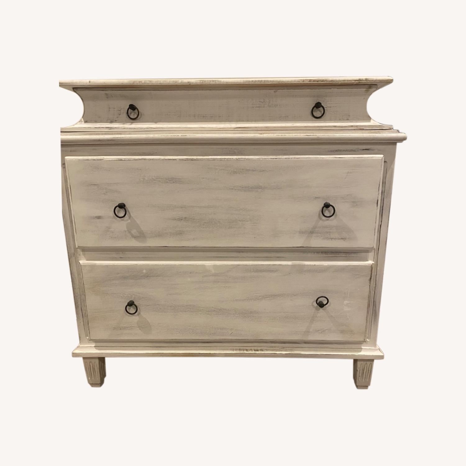 White Distressed Dresser AptDeco