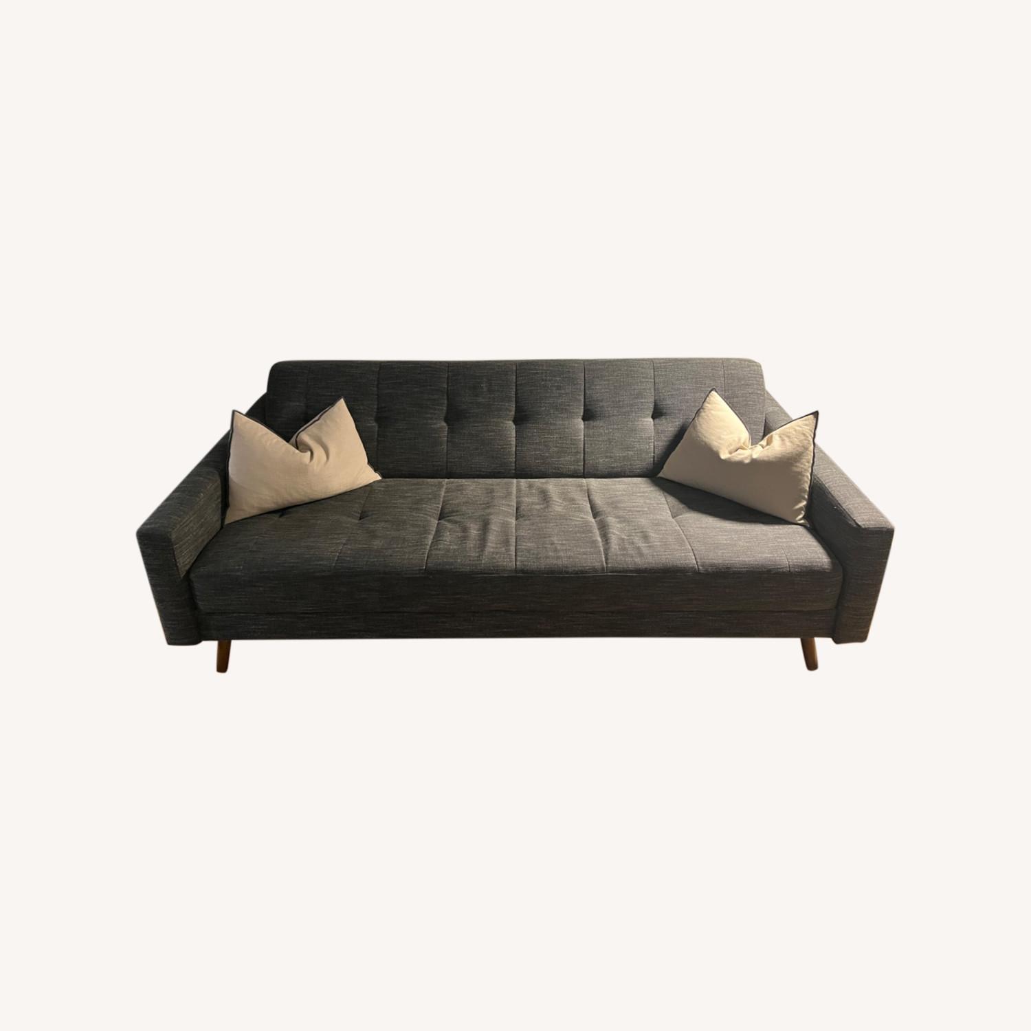 West Elm Kiko Futon Sofa in Charcoal Grey AptDeco