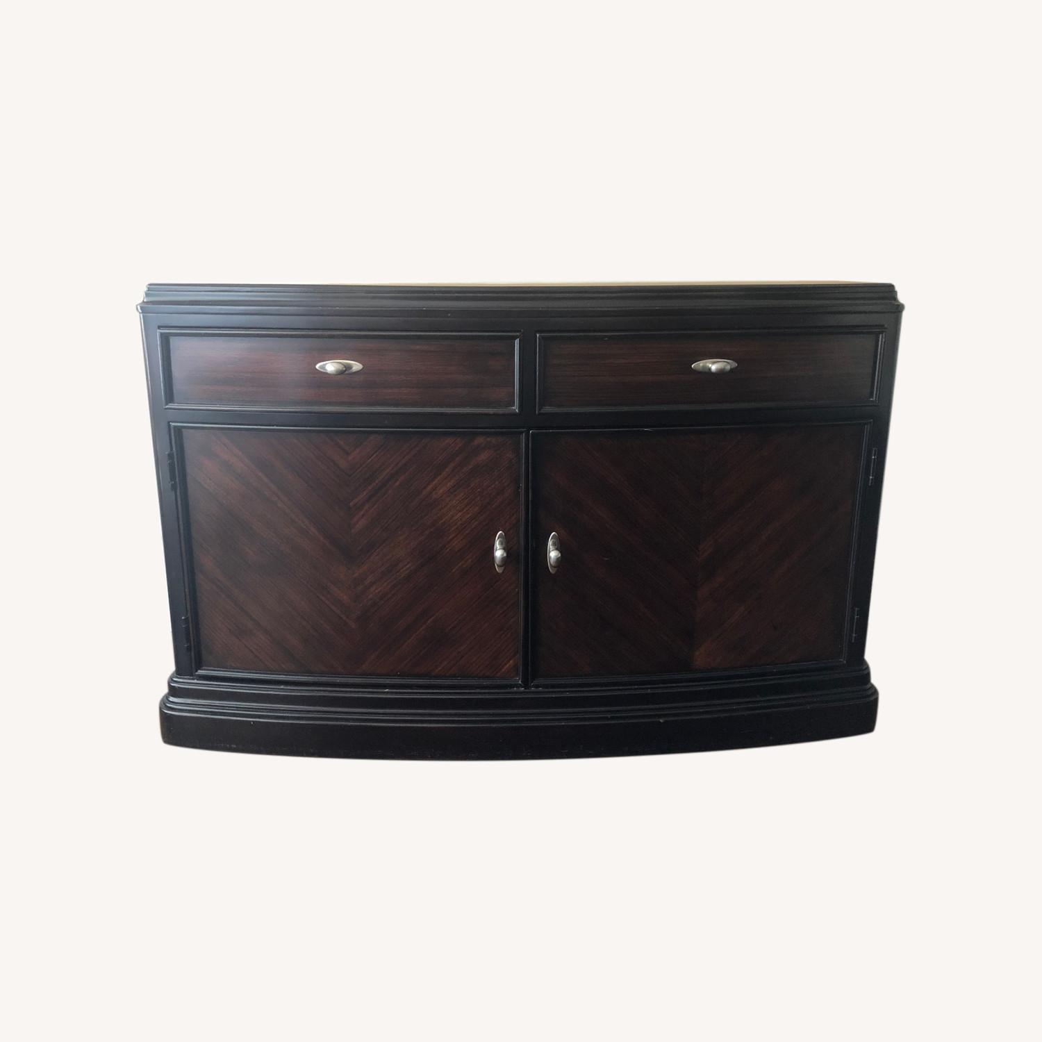 Vintage Dark Walnut Buffet Table - image-0