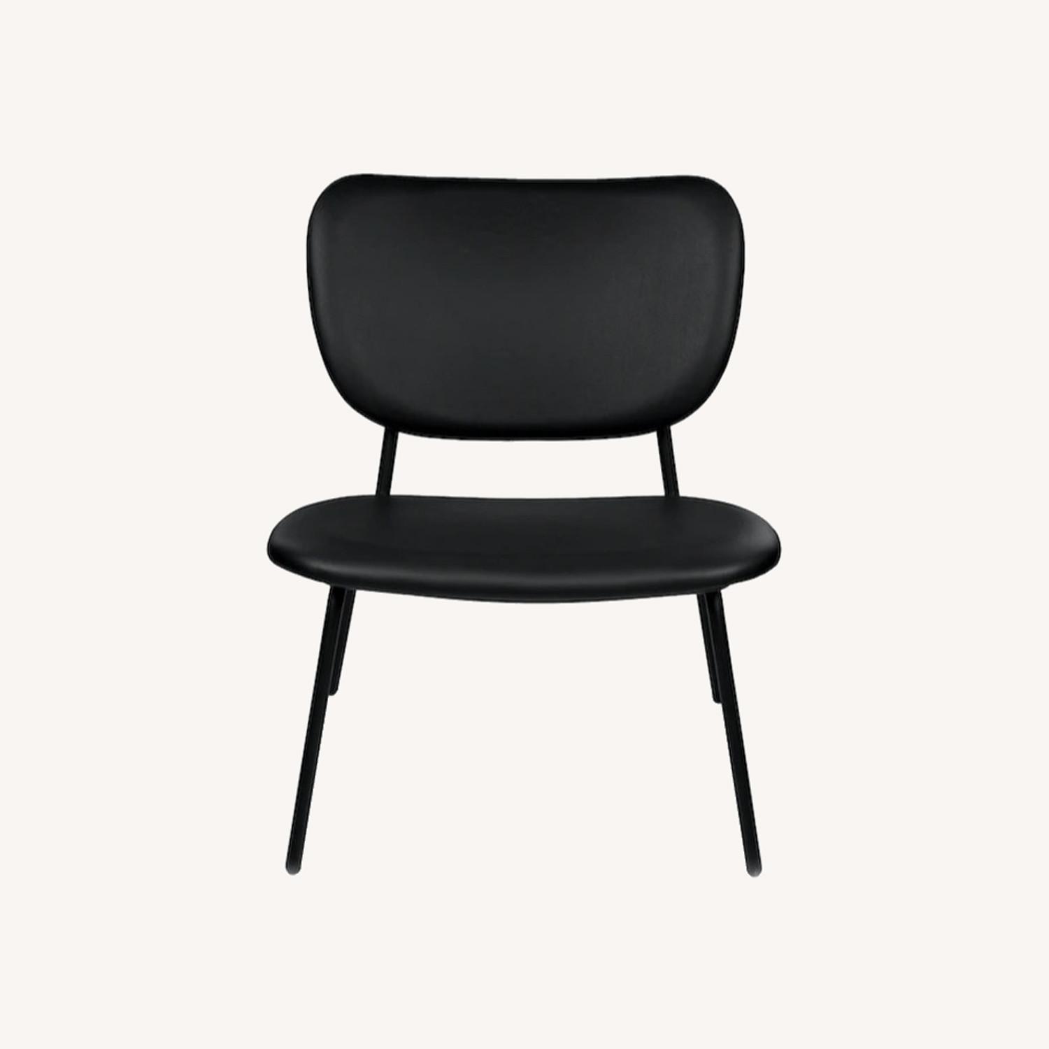 Harper Lounge Chair, Black Leather AptDeco