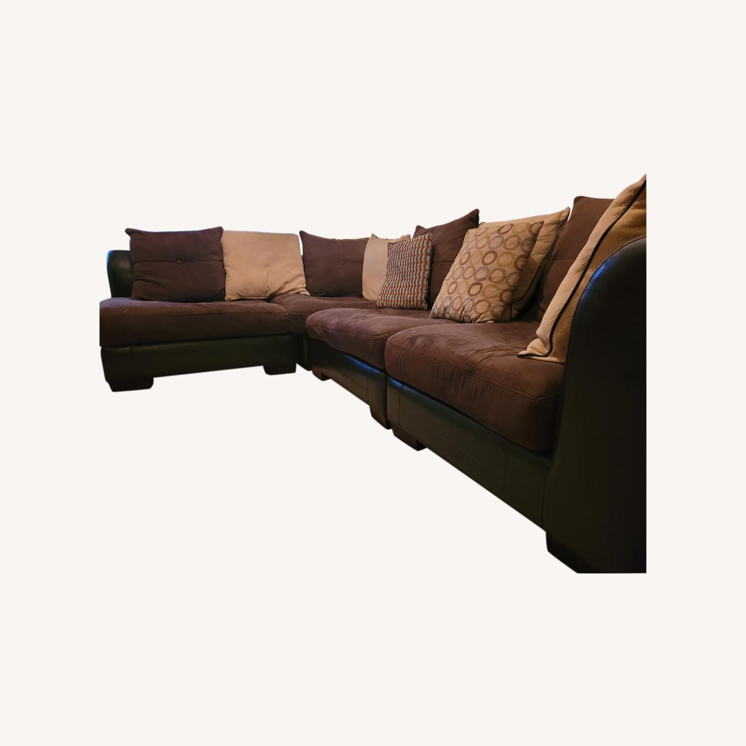 Rooms To Go Double-side Microfiber Sectional - image-0