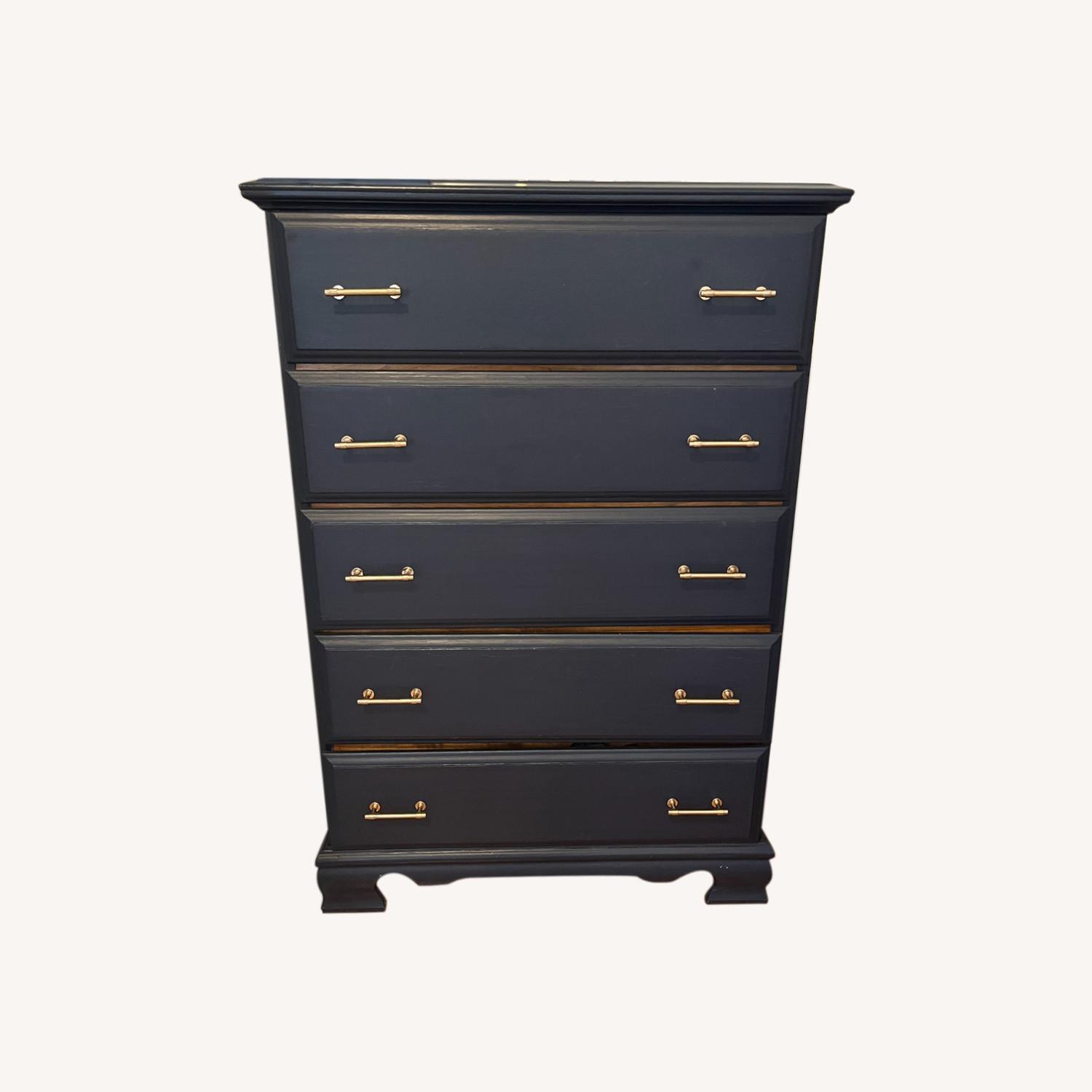 Refinished Solid Wood 5 Drawer Dresser - image-0