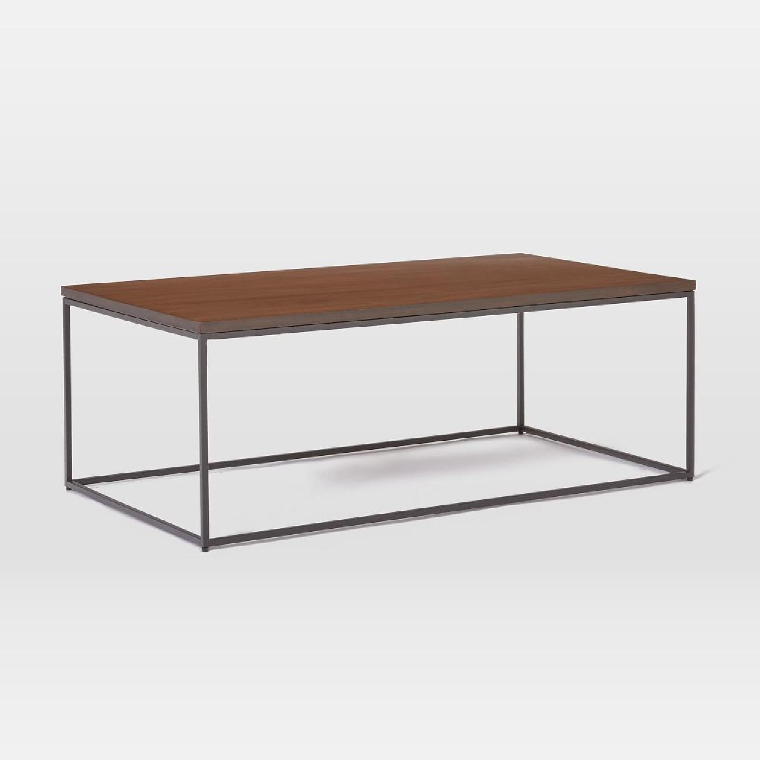 West Elm Walnut and Bronze Coffee Table - image-7