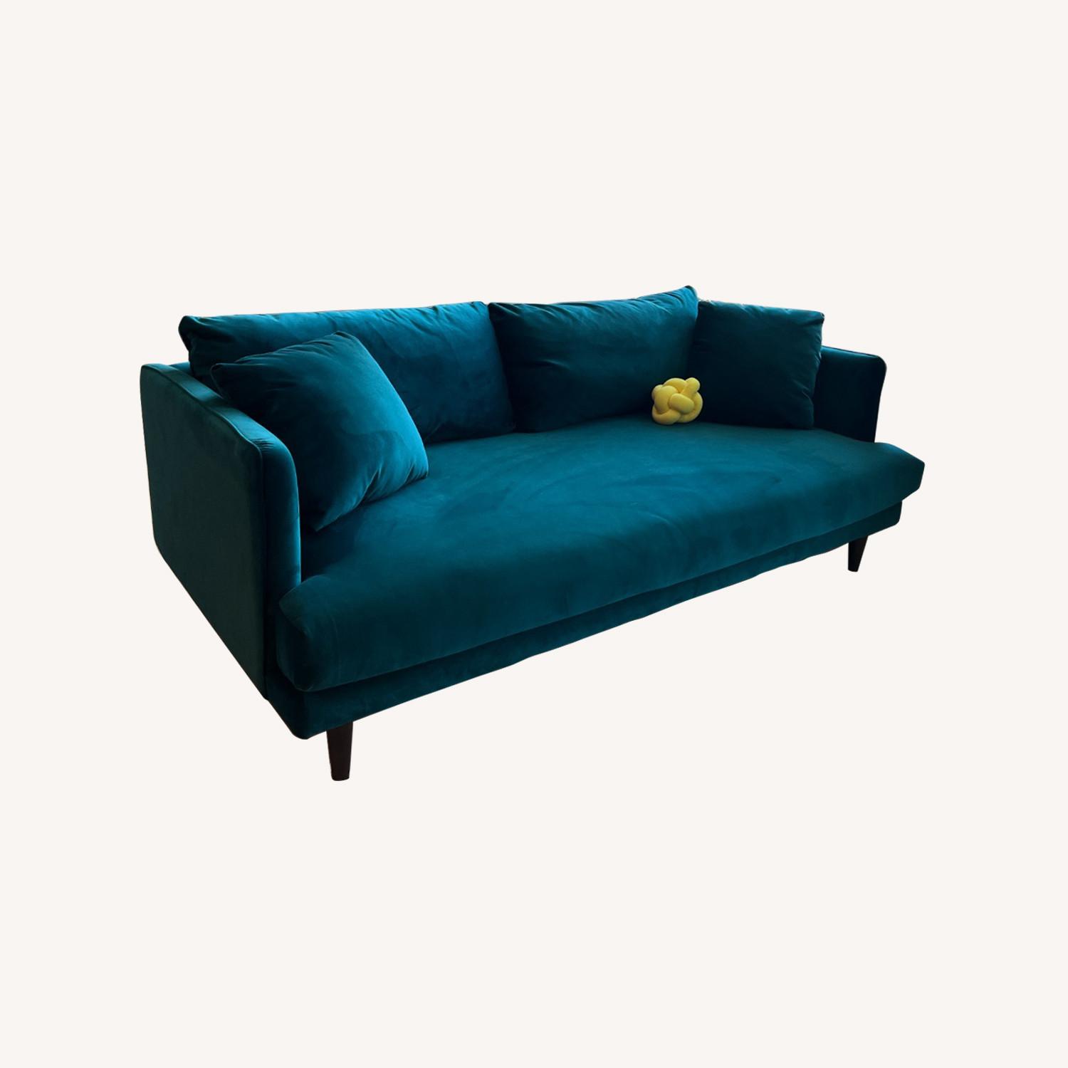 Joybird Lewis Sofa in Velvet Teal AptDeco