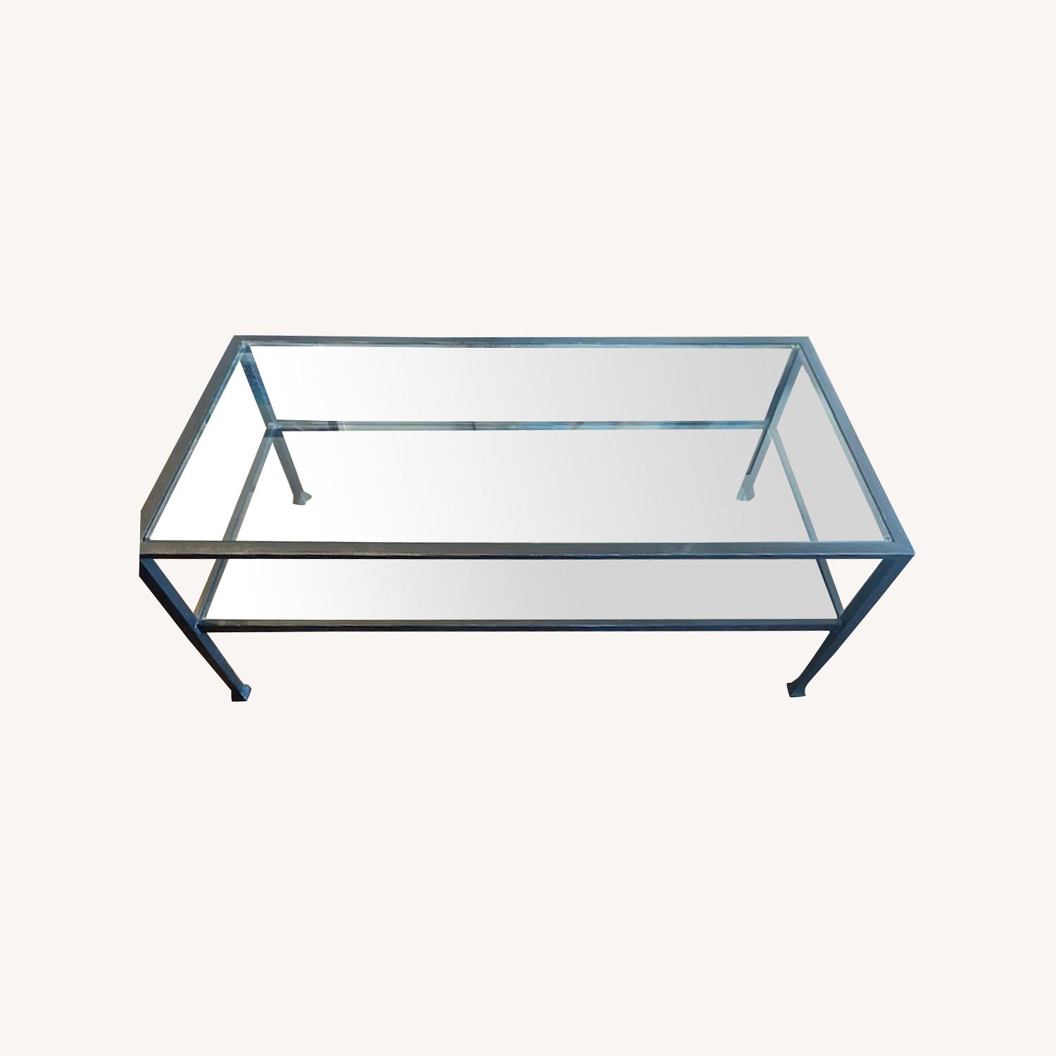 Pottery Barn Glass Coffee Table AptDeco