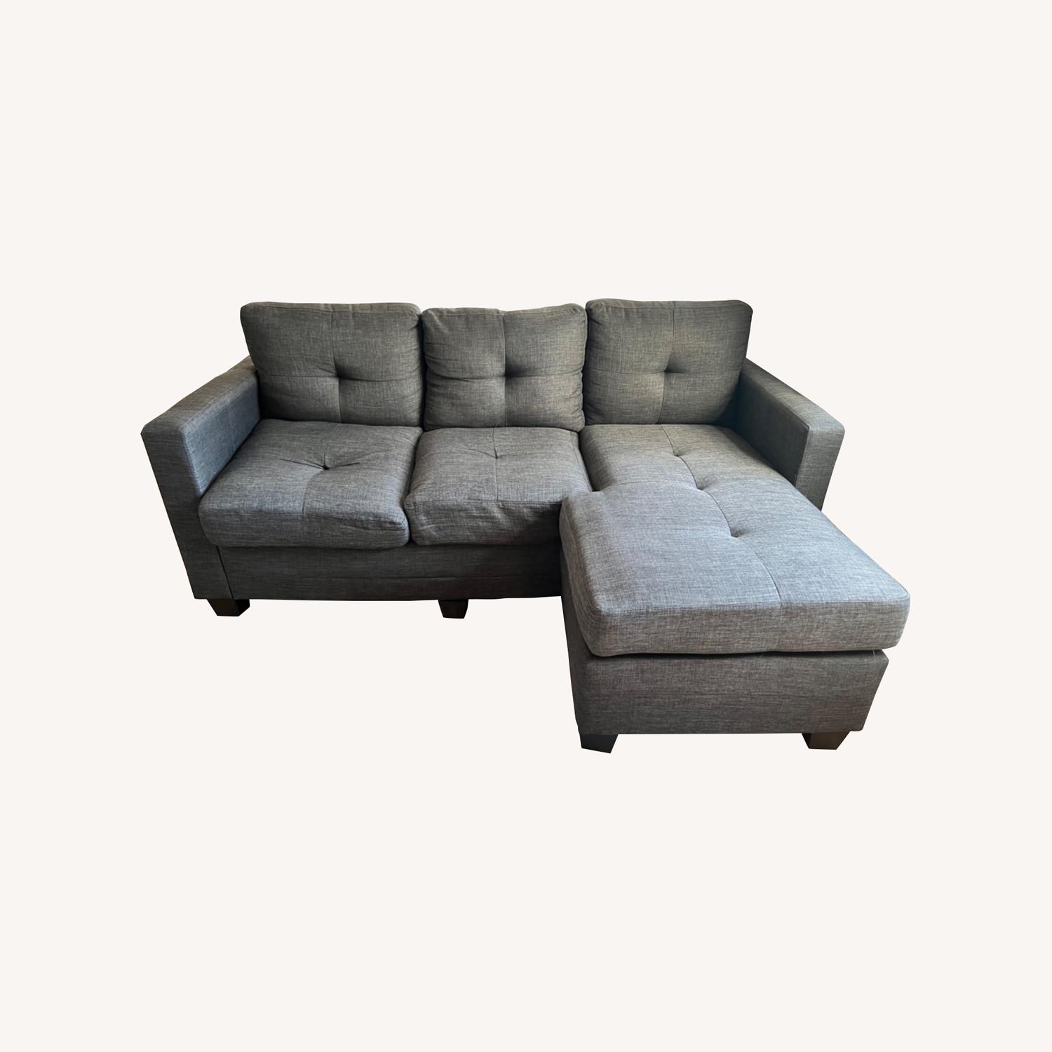 Raymour & Flanigan 2 Piece Reversible Sectional Sofa - AptDeco