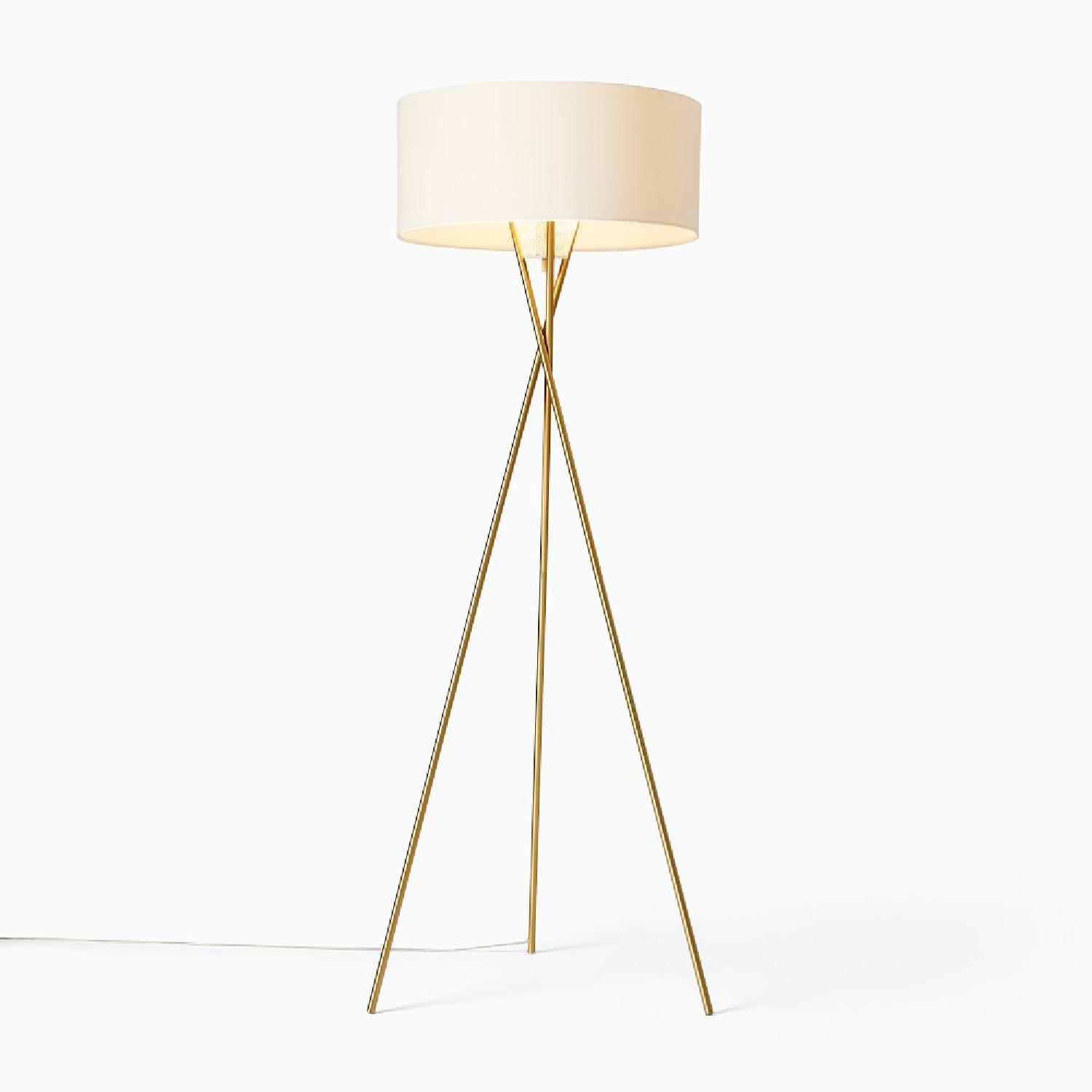 West Elm Mid-Century Metal Tripod Floor Lamp - image-4