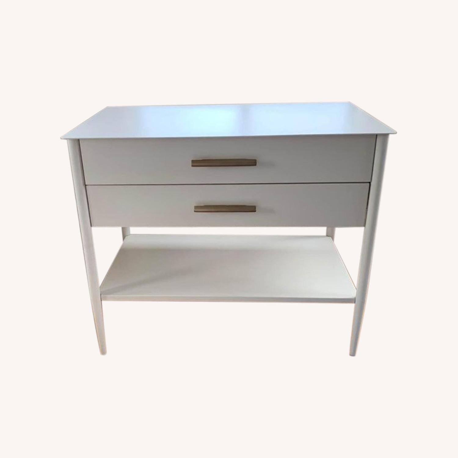 West Elm White Nightstand AptDeco