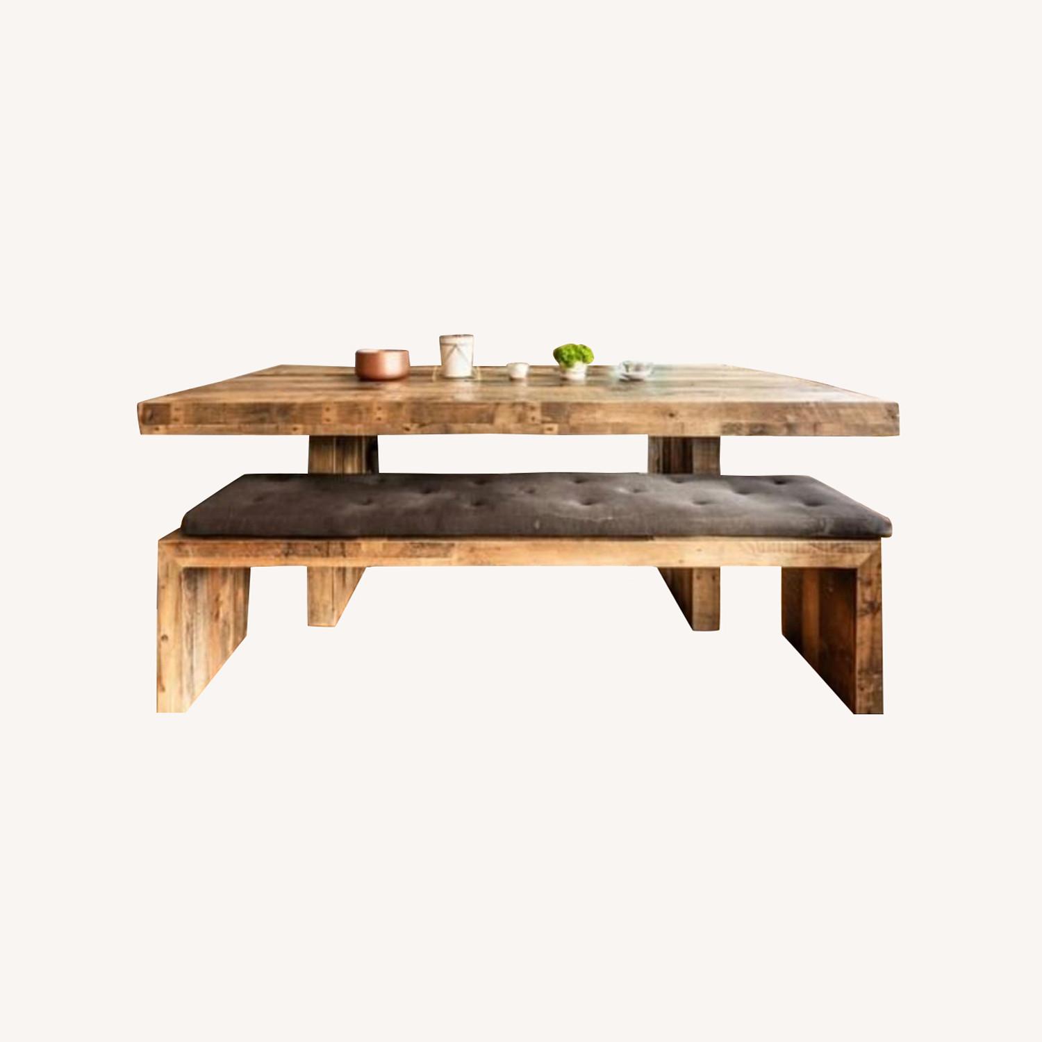West Elm Emmerson Rectangle Dining Table and Bench AptDeco