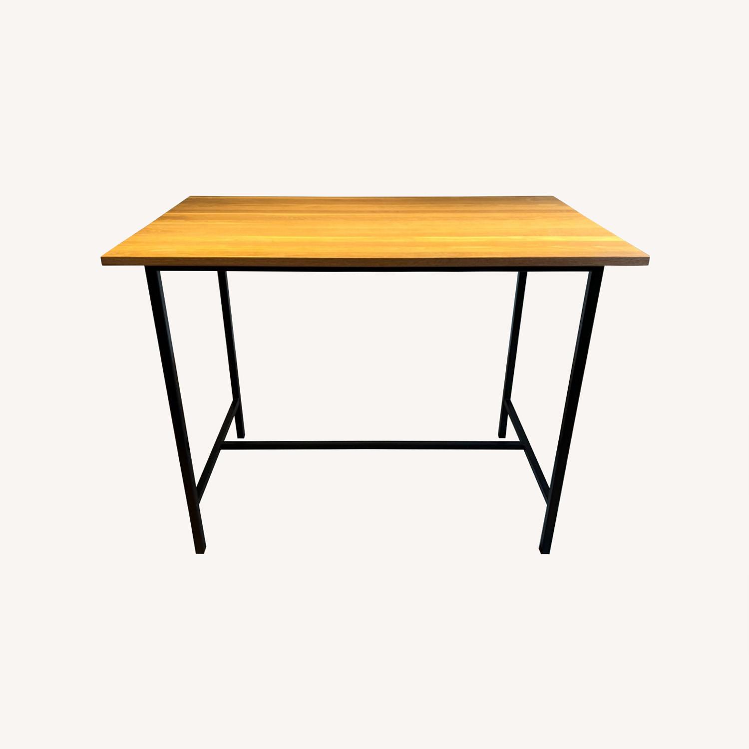 EQ3 Kendall Bar Table Solid Oak AptDeco
