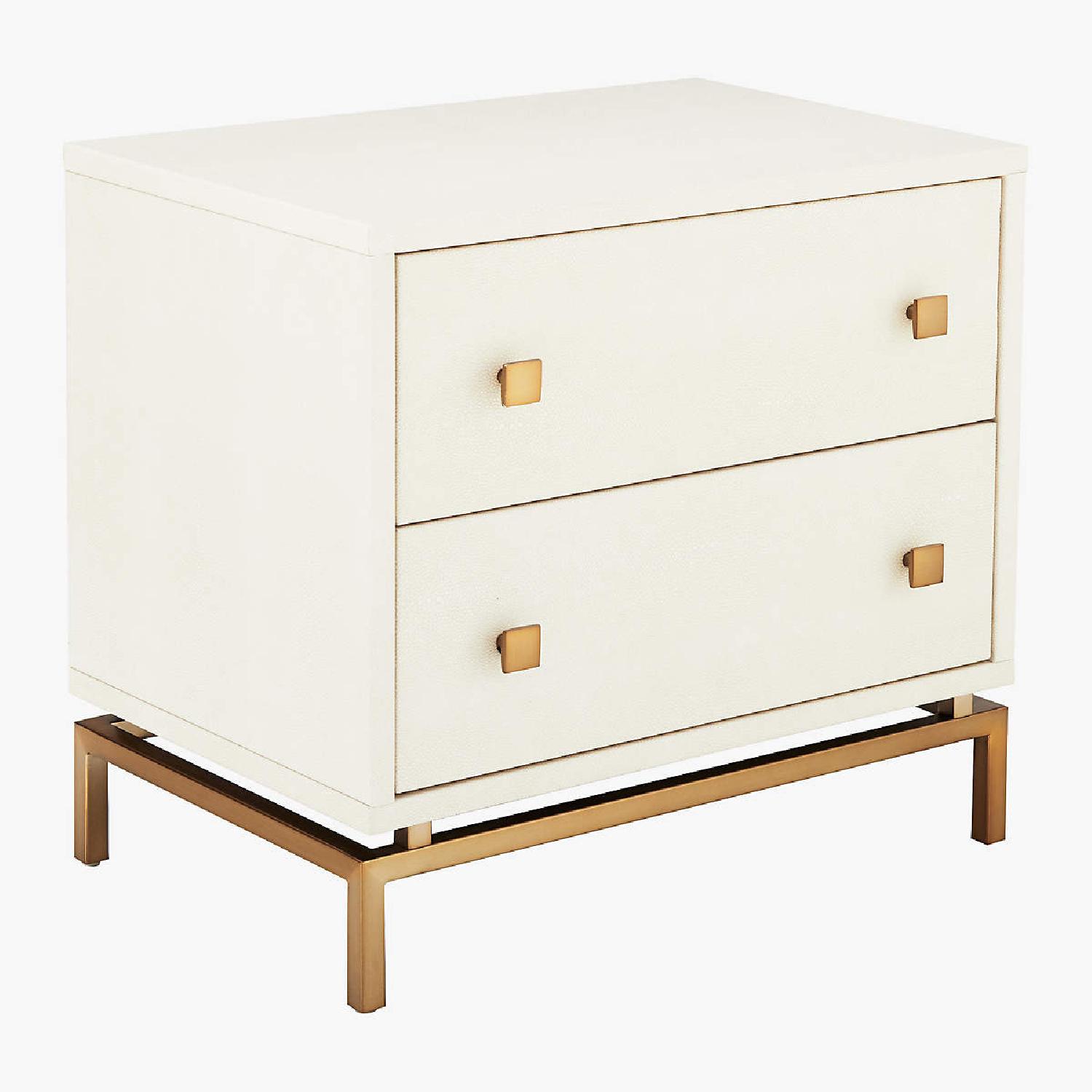 CB2 Ivory Nightstand AptDeco