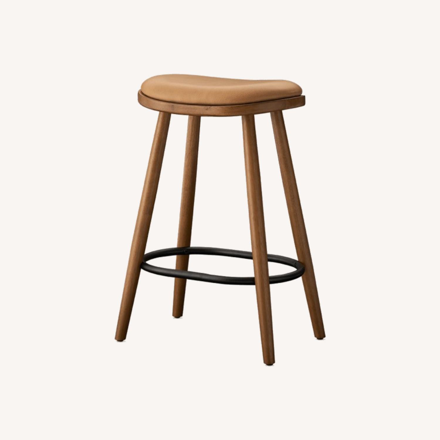 Castlery Abel Leather Counter Stool, Caramel - image-0