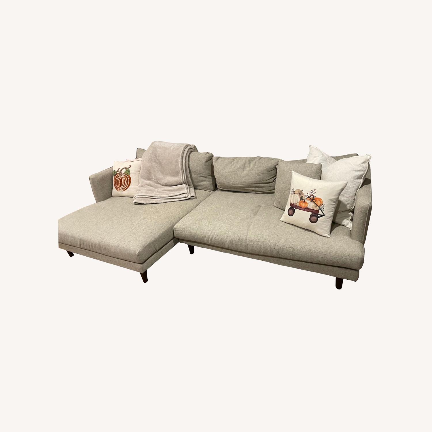 Joybird Lewis Section Grey Couch AptDeco