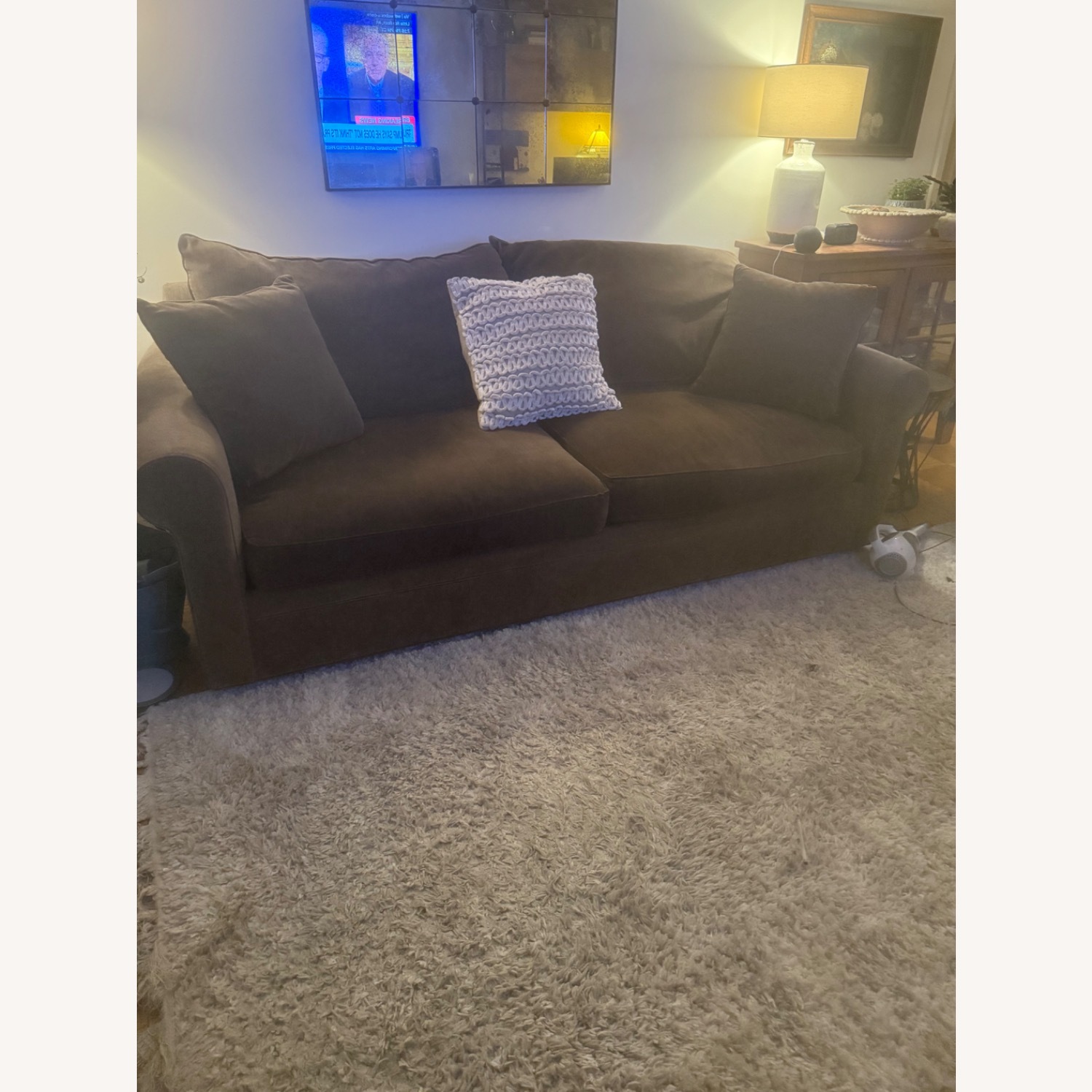 Room & Board Chenille Sleeper Sofa - image-12