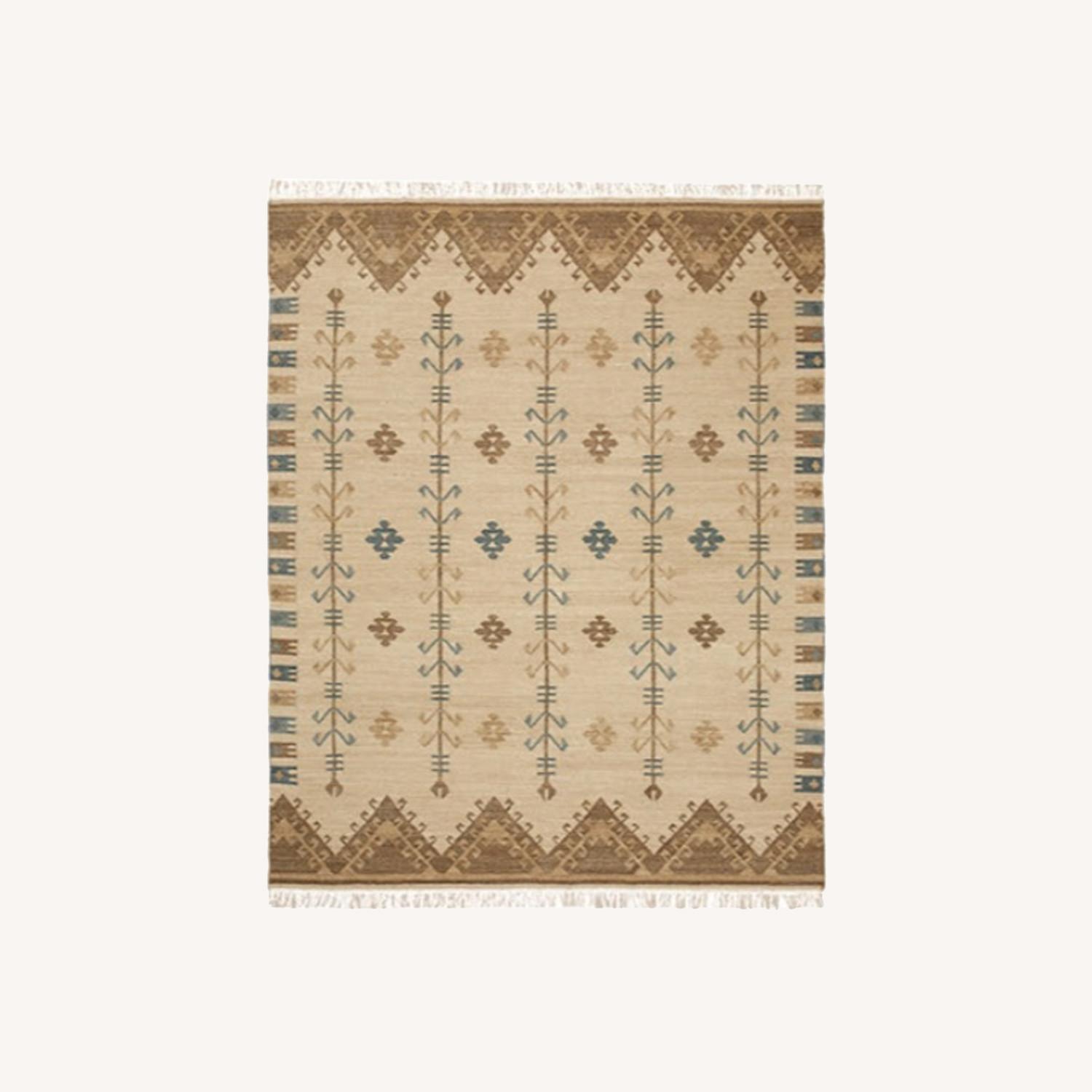 Rejuvenation Brown Tan Blue Rug 8x10 AptDeco