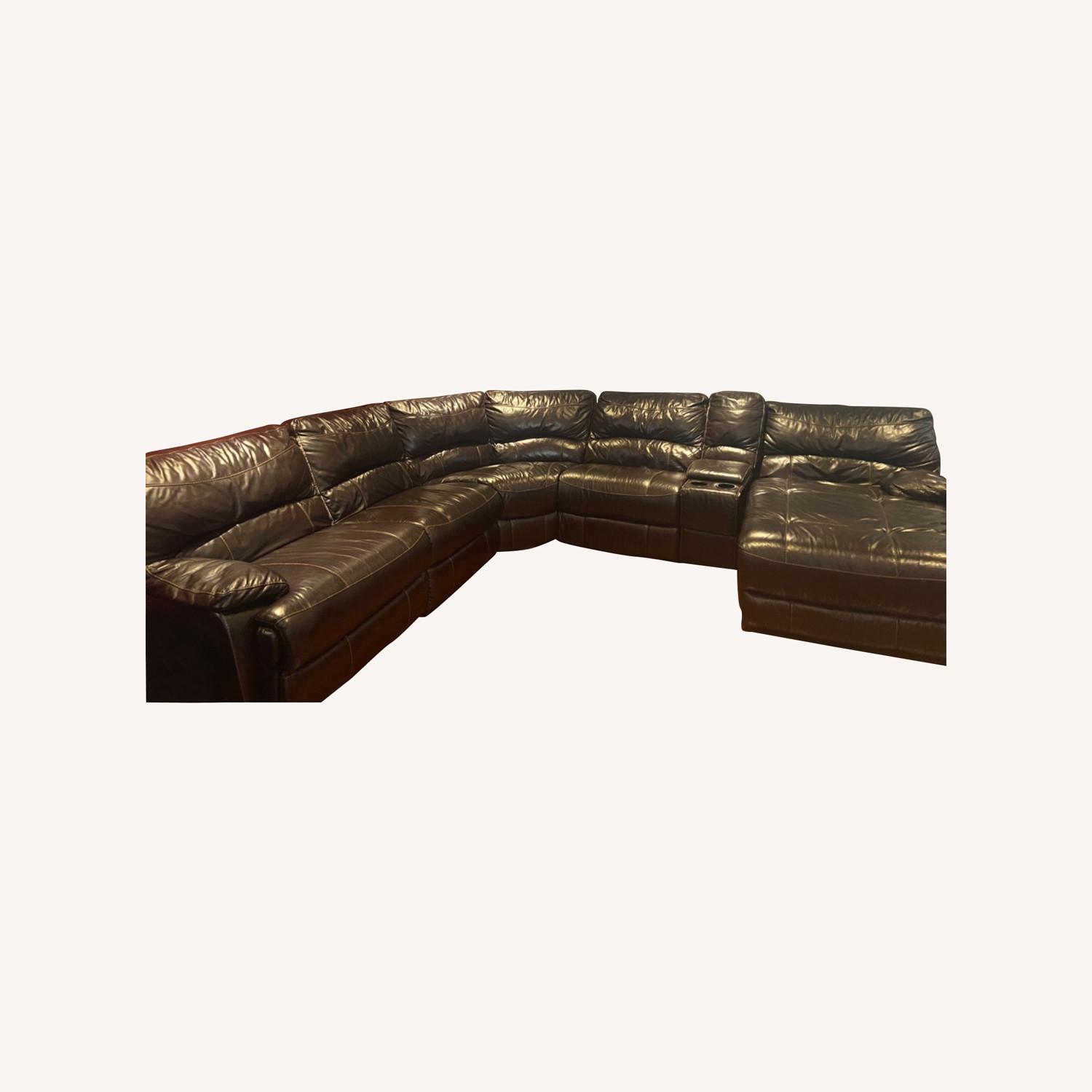 Bob's Discount Furniture Large Leather Sectional AptDeco