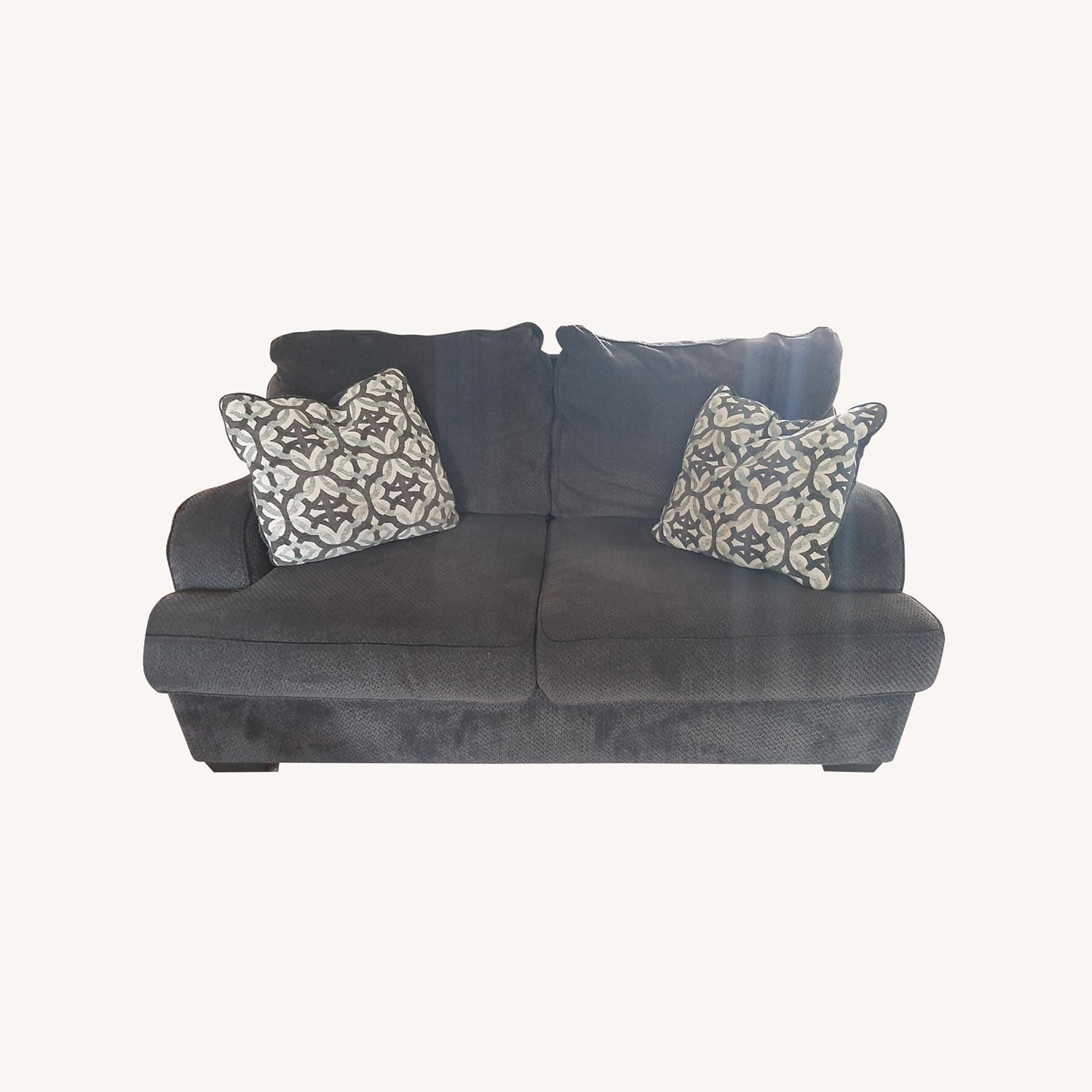 Dark Gray Loveseat - image-0