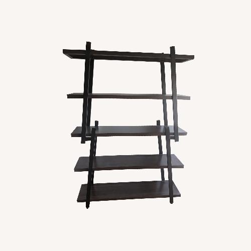 Used 5 shelf Dark Brown Wooden Bookcase for sale on AptDeco