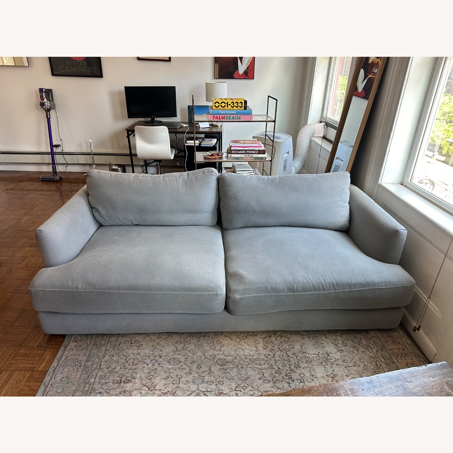 West Elm Haven 84" Sofa Storm Grey - image-1