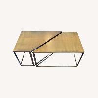 Arteriors Brass Cocktail/Coffee Table Set of 2