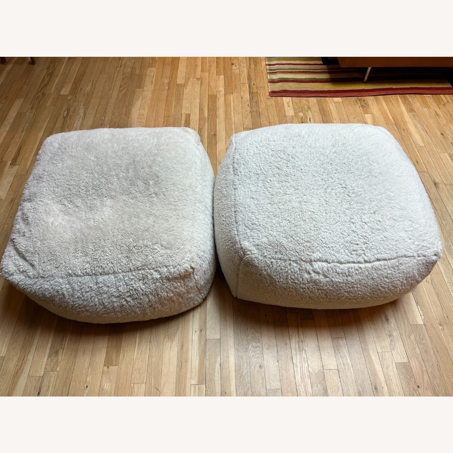 Restoration Hardware Teen Sherpa Ottoman - image-1