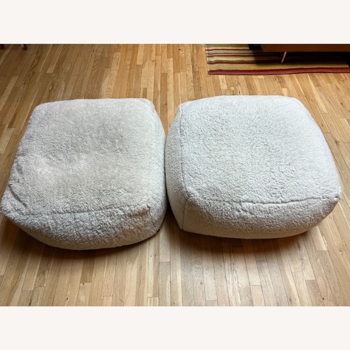Used Restoration Hardware Teen Sherpa Ottoman for sale on AptDeco