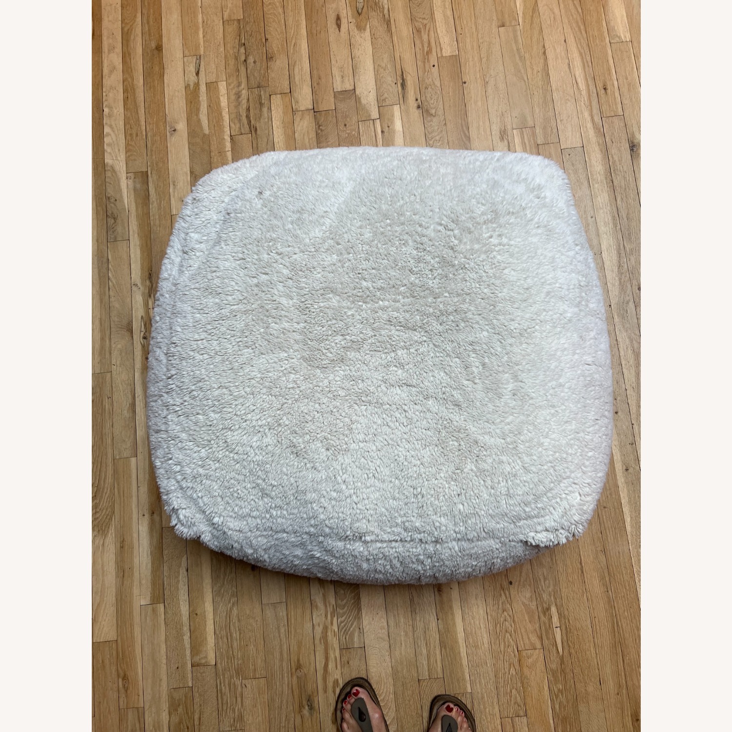 Restoration Hardware Teen Sherpa Ottoman - image-3