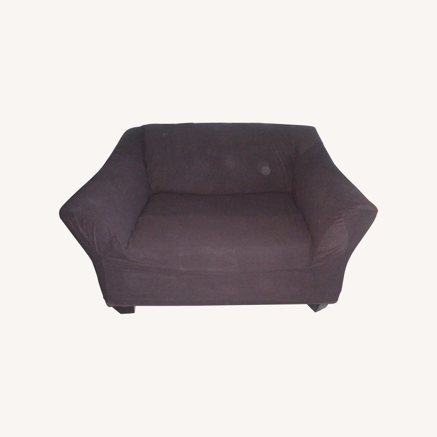 Brown Chair and a Half AptDeco