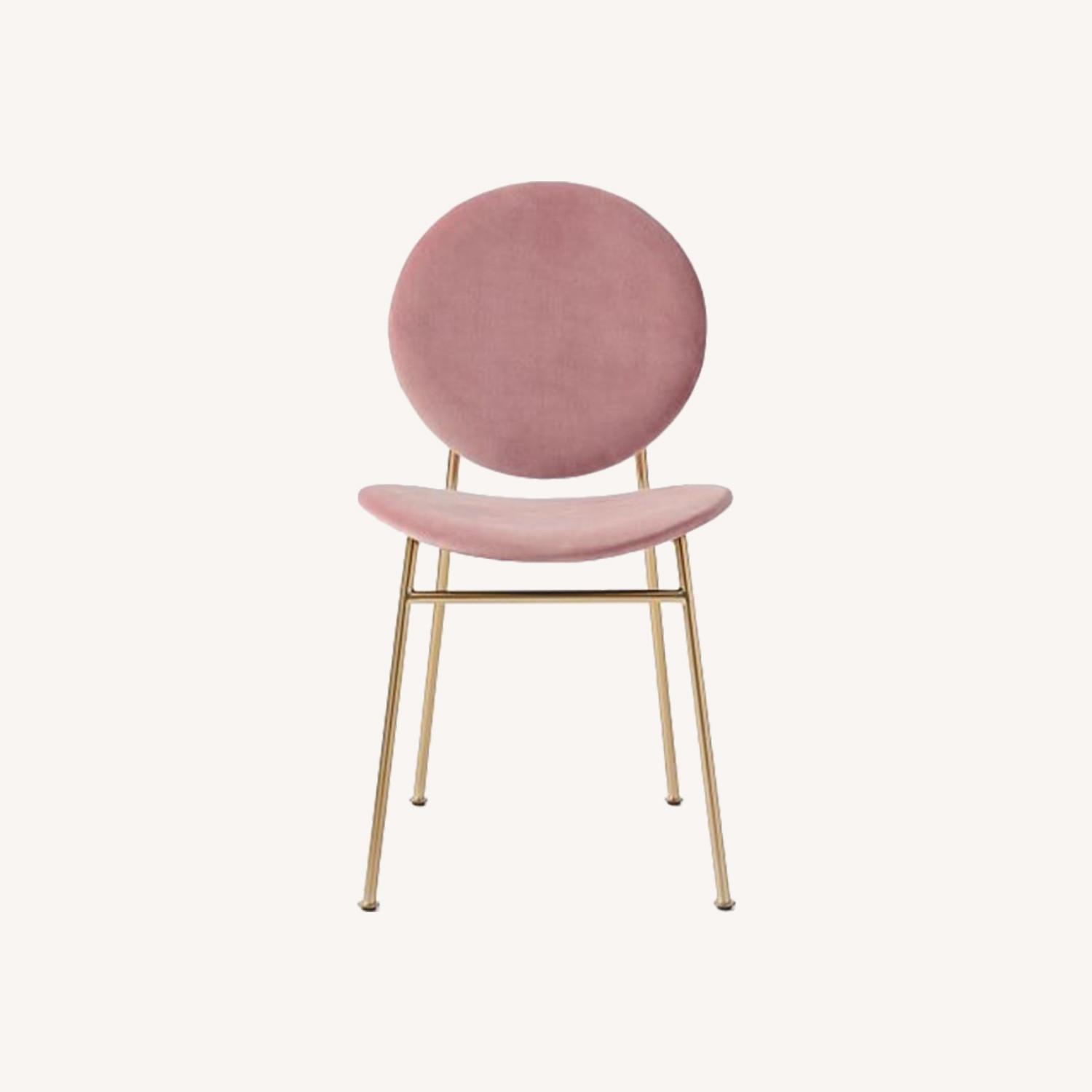 West Elm Ingrid Pink Velvet Dining Chairs AptDeco