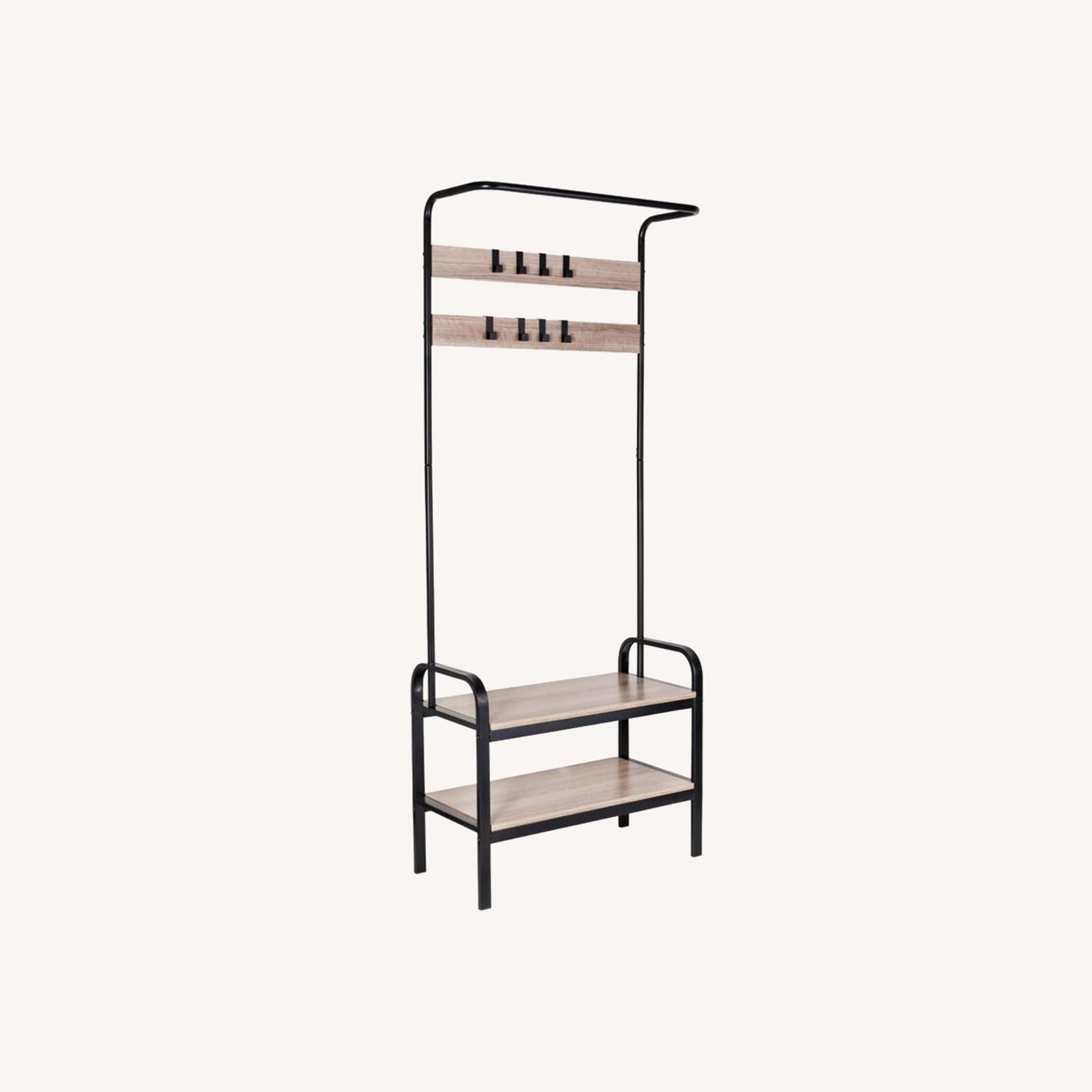 Chauncey 28.5'' Wide Hall Tree with Bench and Shoe Storage AptDeco