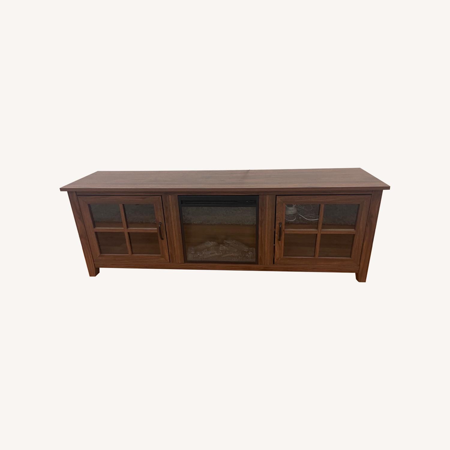 Wooden Fire Place Tv Console - image-0