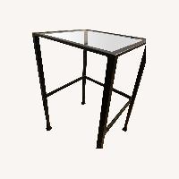 Pottery Barn Glass Side Table - Larger