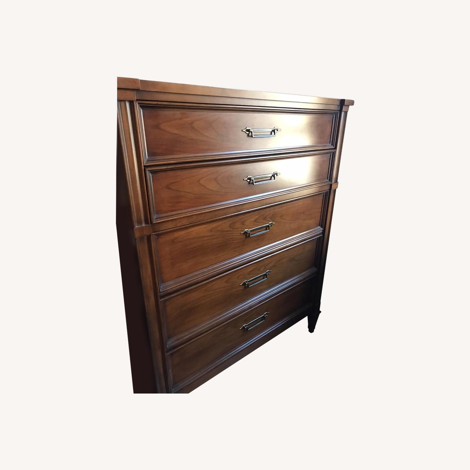 Midcentury Tall Dresser in Cherrywood AptDeco
