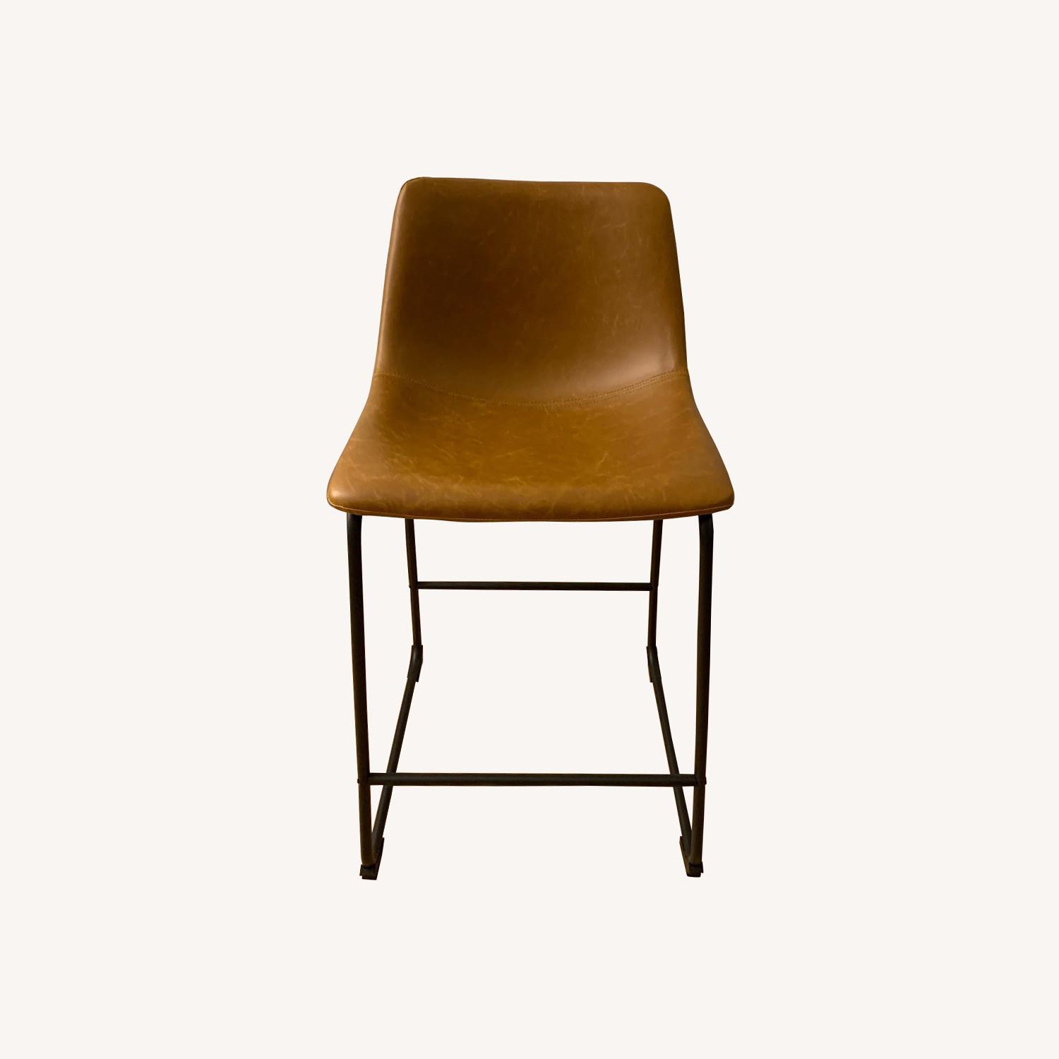 Home Depot Faux Leather Bar Stools Set of 2 AptDeco