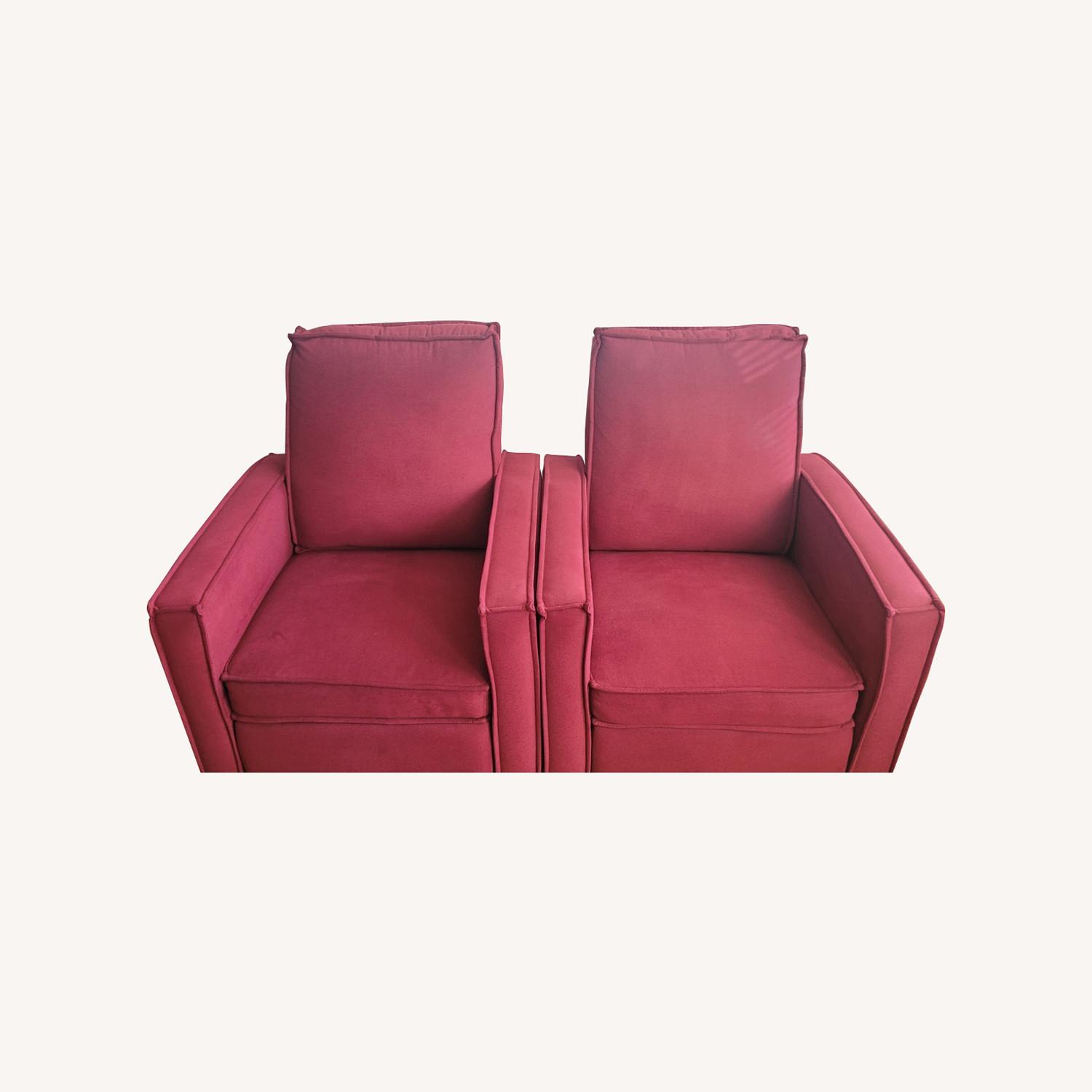 Bob's Jessie Red Push Back Recliner AptDeco