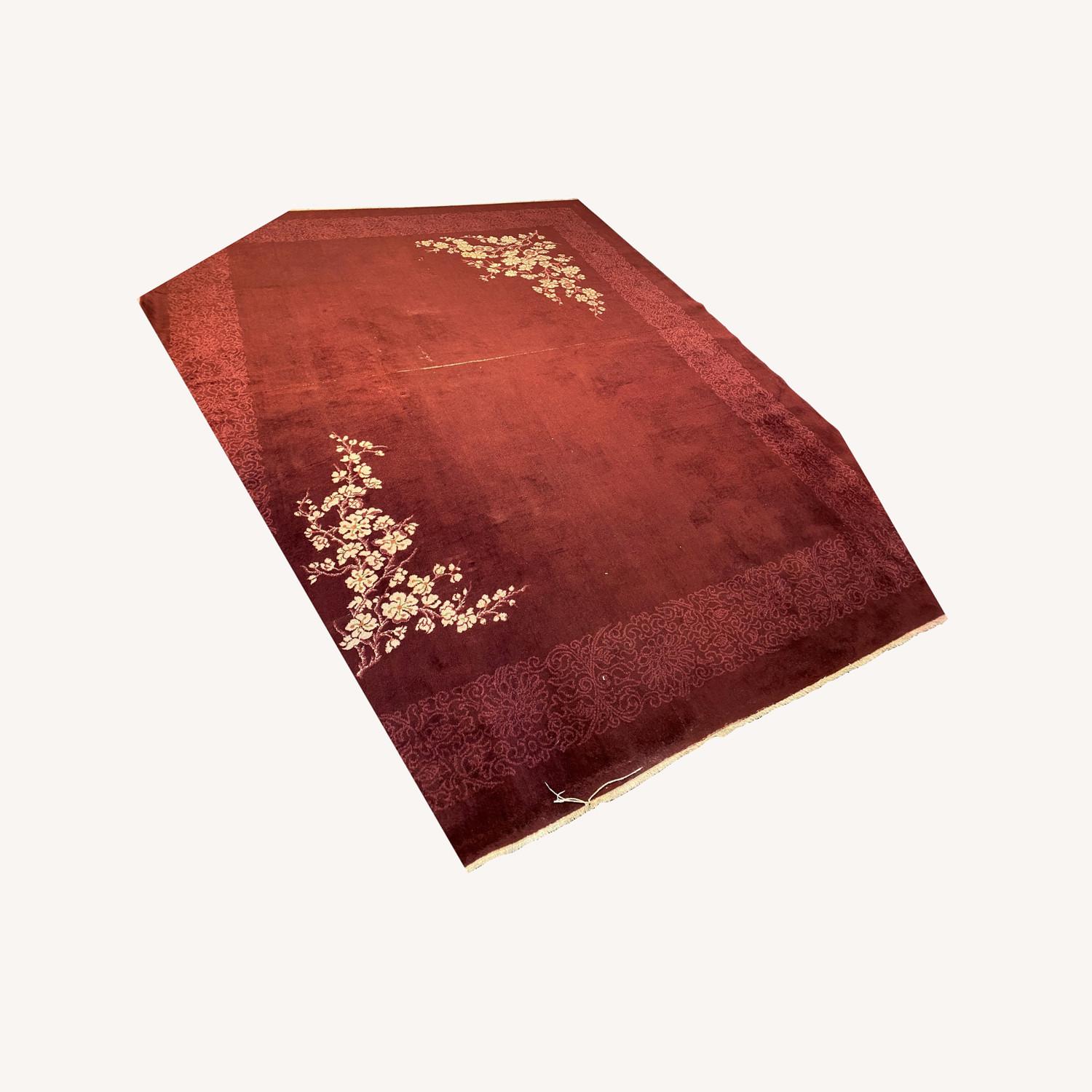 Large Maroon Deco Rug - image-0