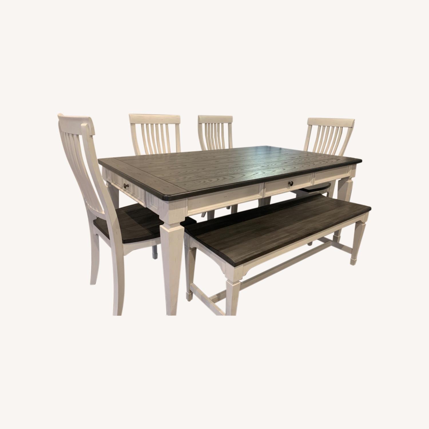 Raymour and Flanagan Shelby Dining Set Seats 6 AptDeco