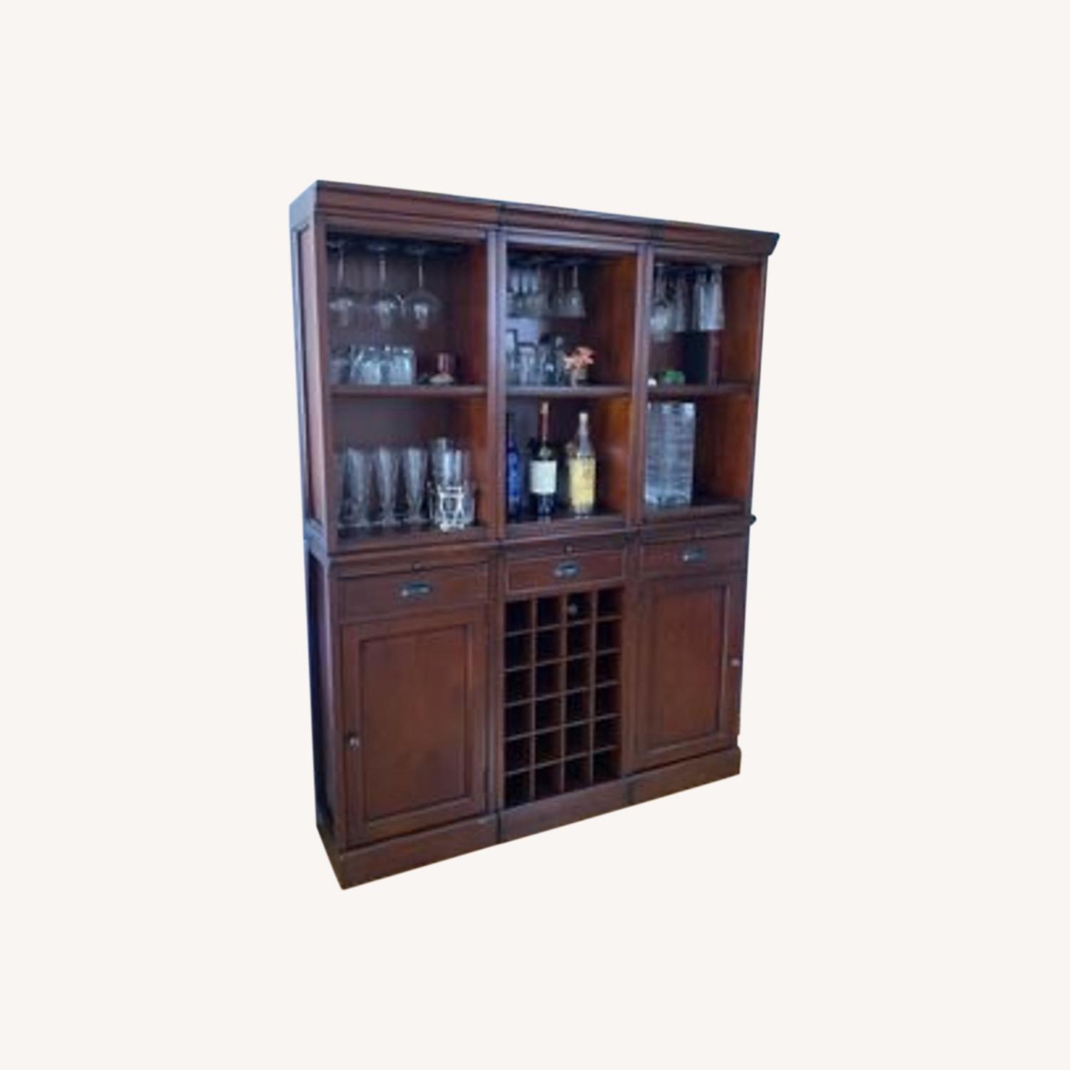 Pottery Barn Sideboard and Wine Grid AptDeco