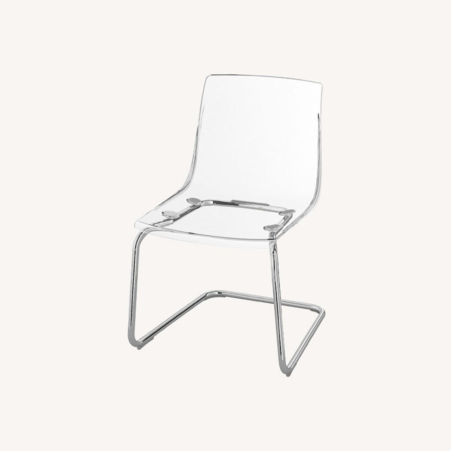 IKEA Tobias Modern Clear Dining Chair Set AptDeco