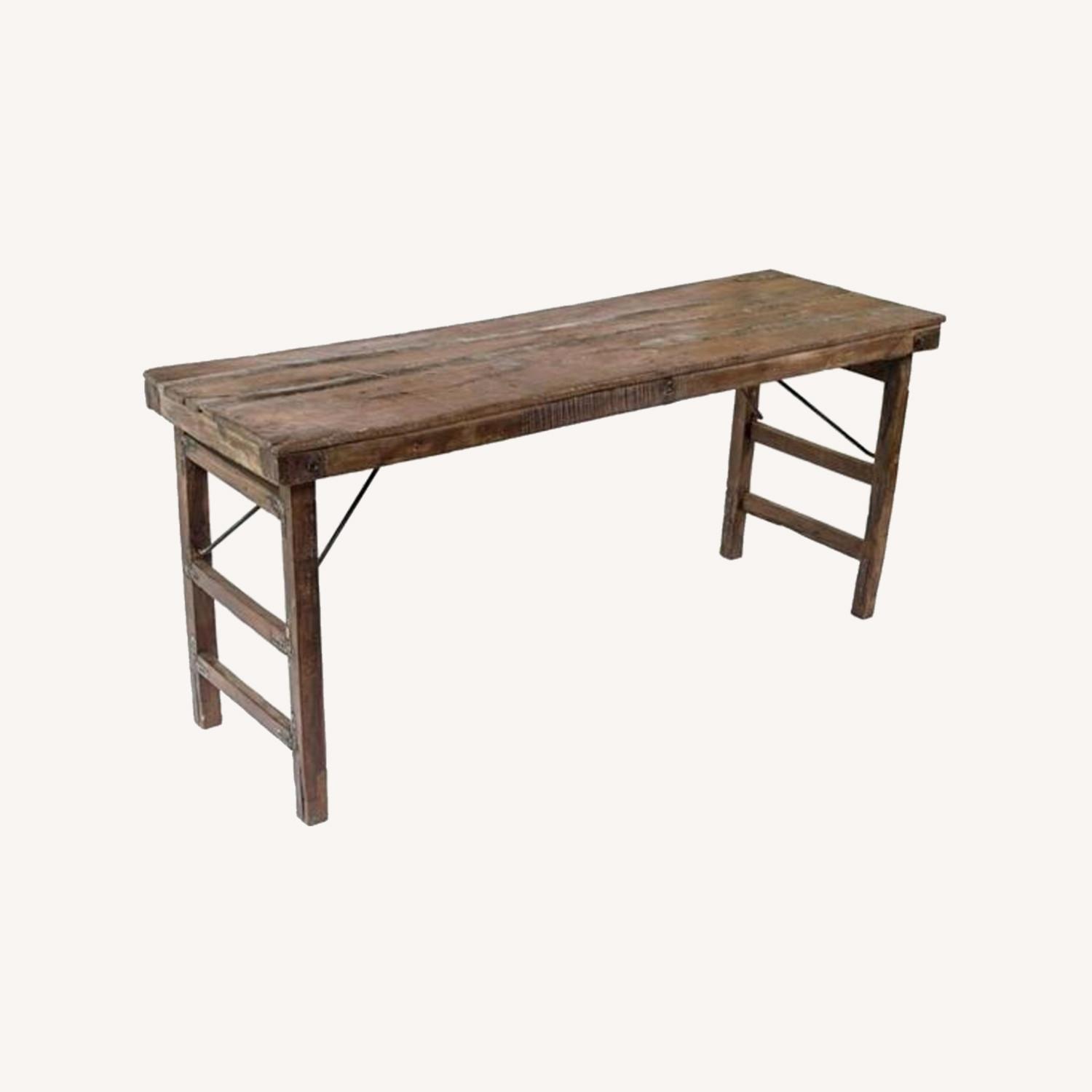 Folding Rustic Harvest Table - image-0