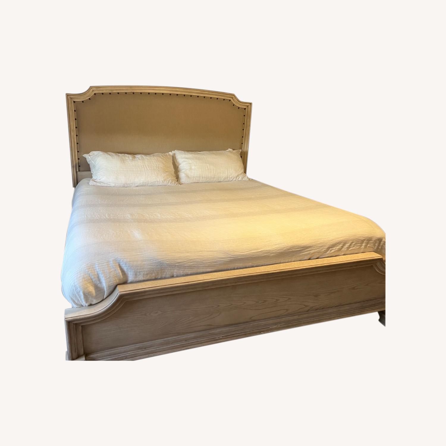 Jennifer Convertibles King Nailhead Bed AptDeco